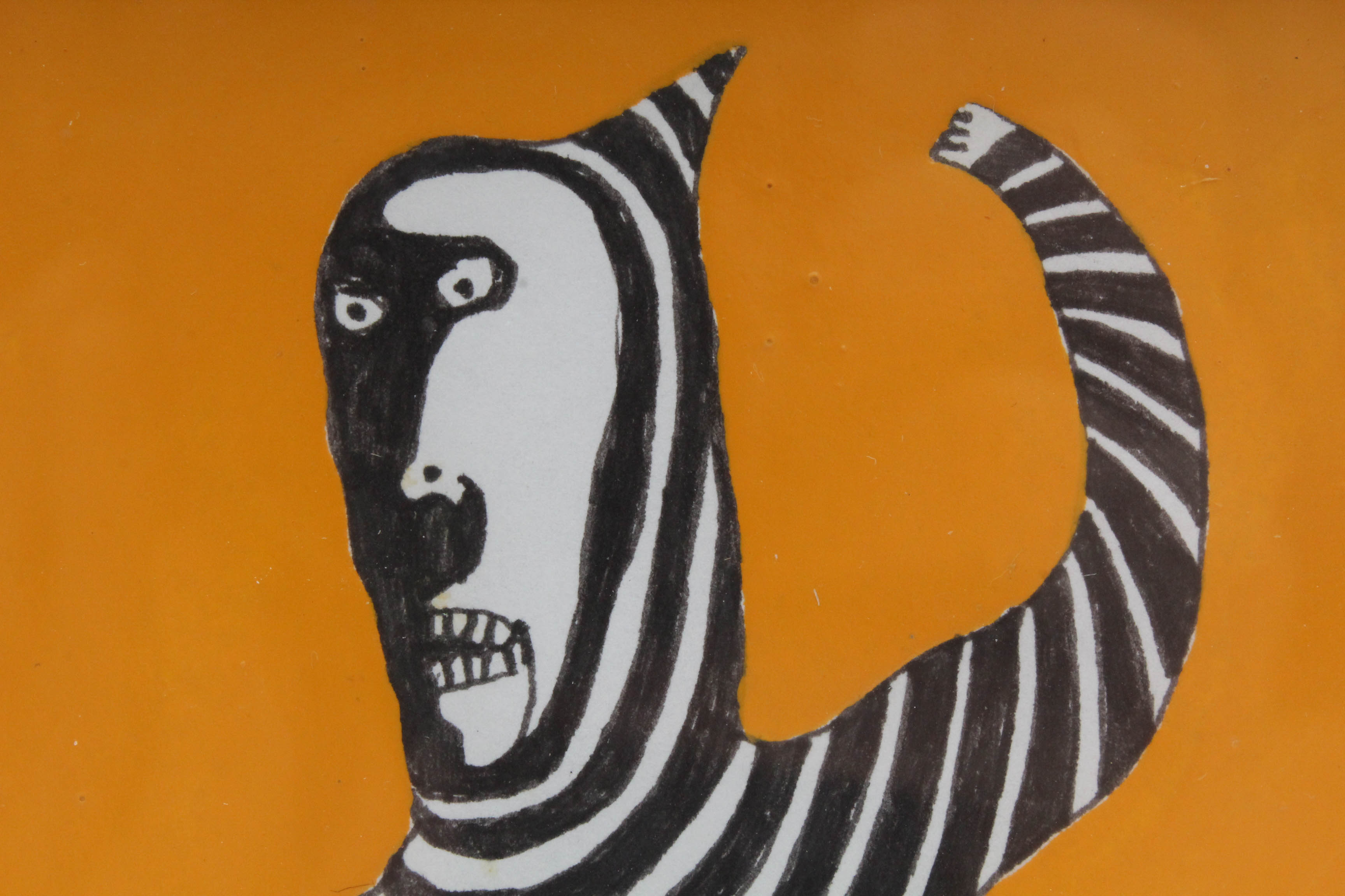 Levent Isik Mixed Media Drawing "Three Monks"