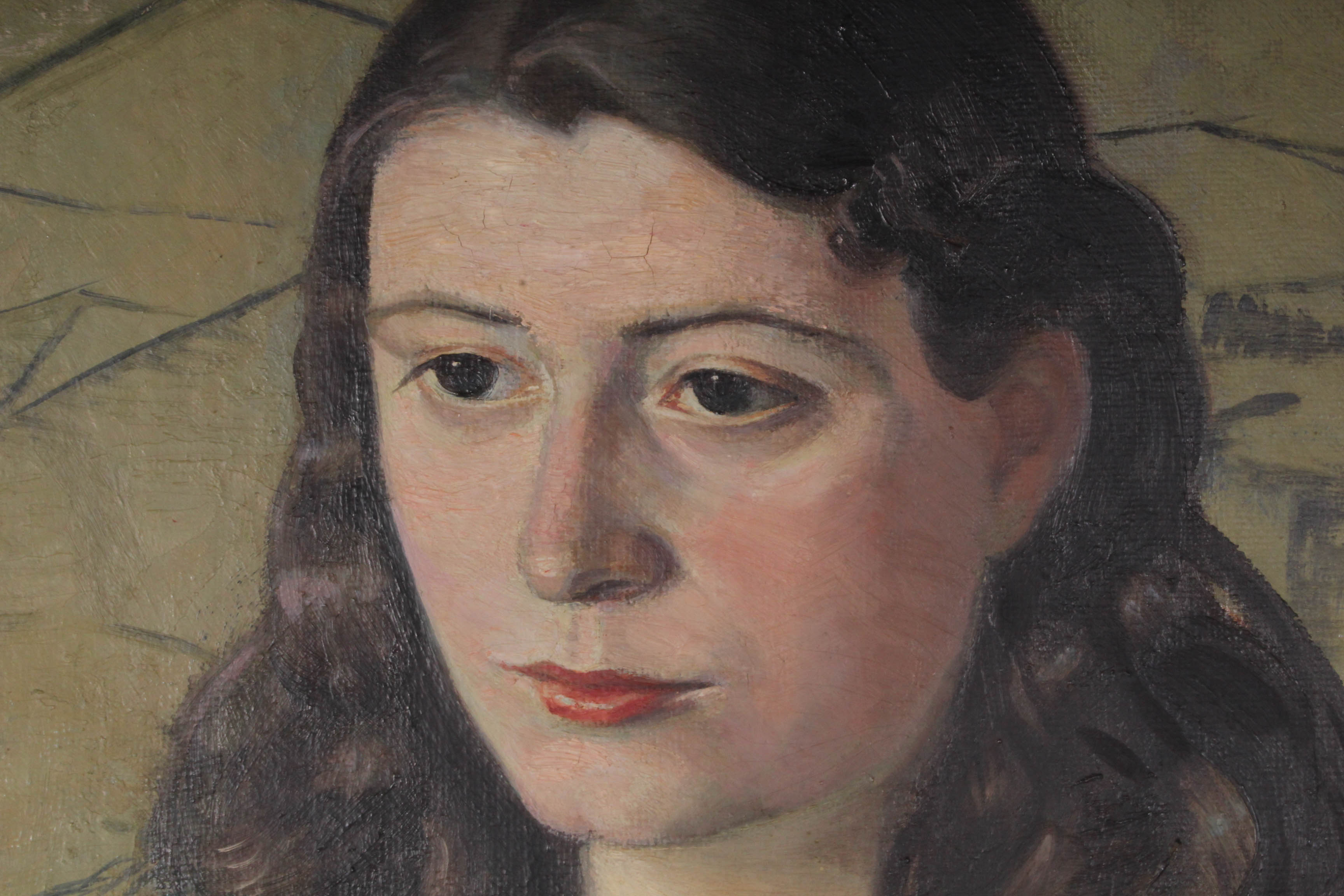 Portrait Oil Painting Attributed to Bela Ormo, 1931