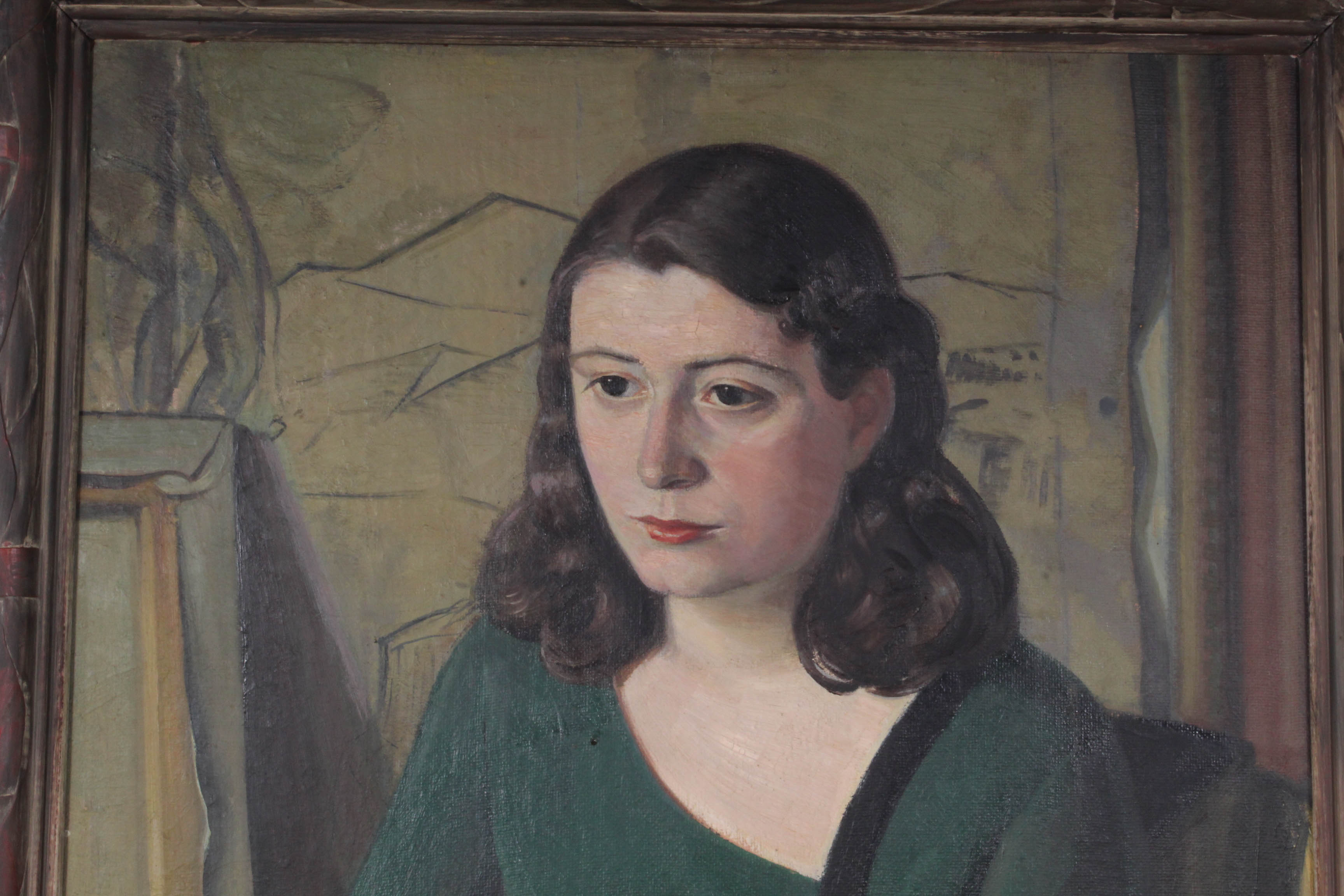 Portrait Oil Painting Attributed to Bela Ormo, 1931