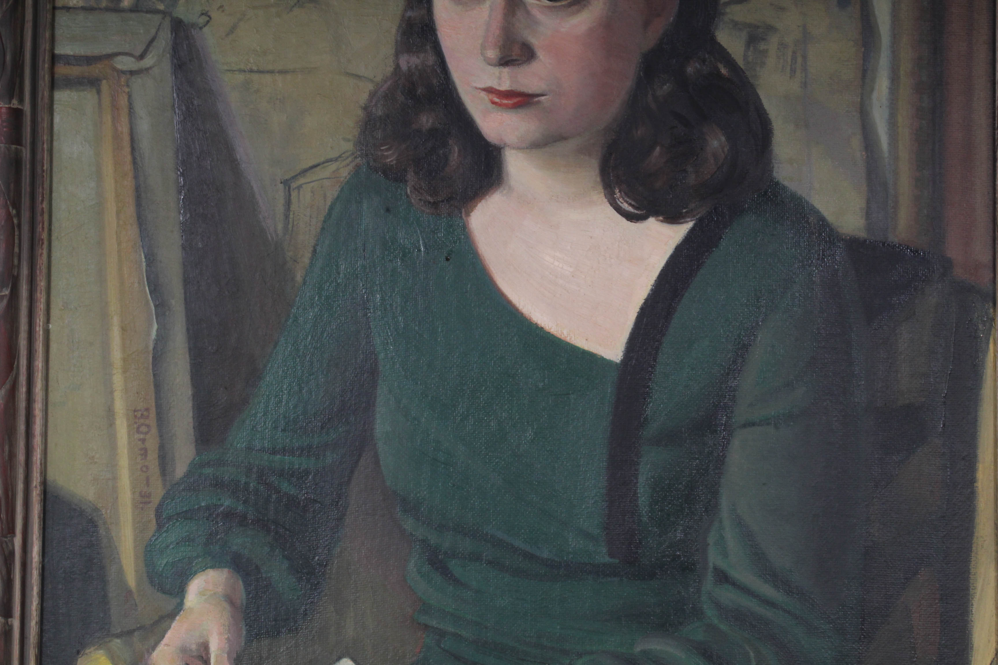 Portrait Oil Painting Attributed to Bela Ormo, 1931