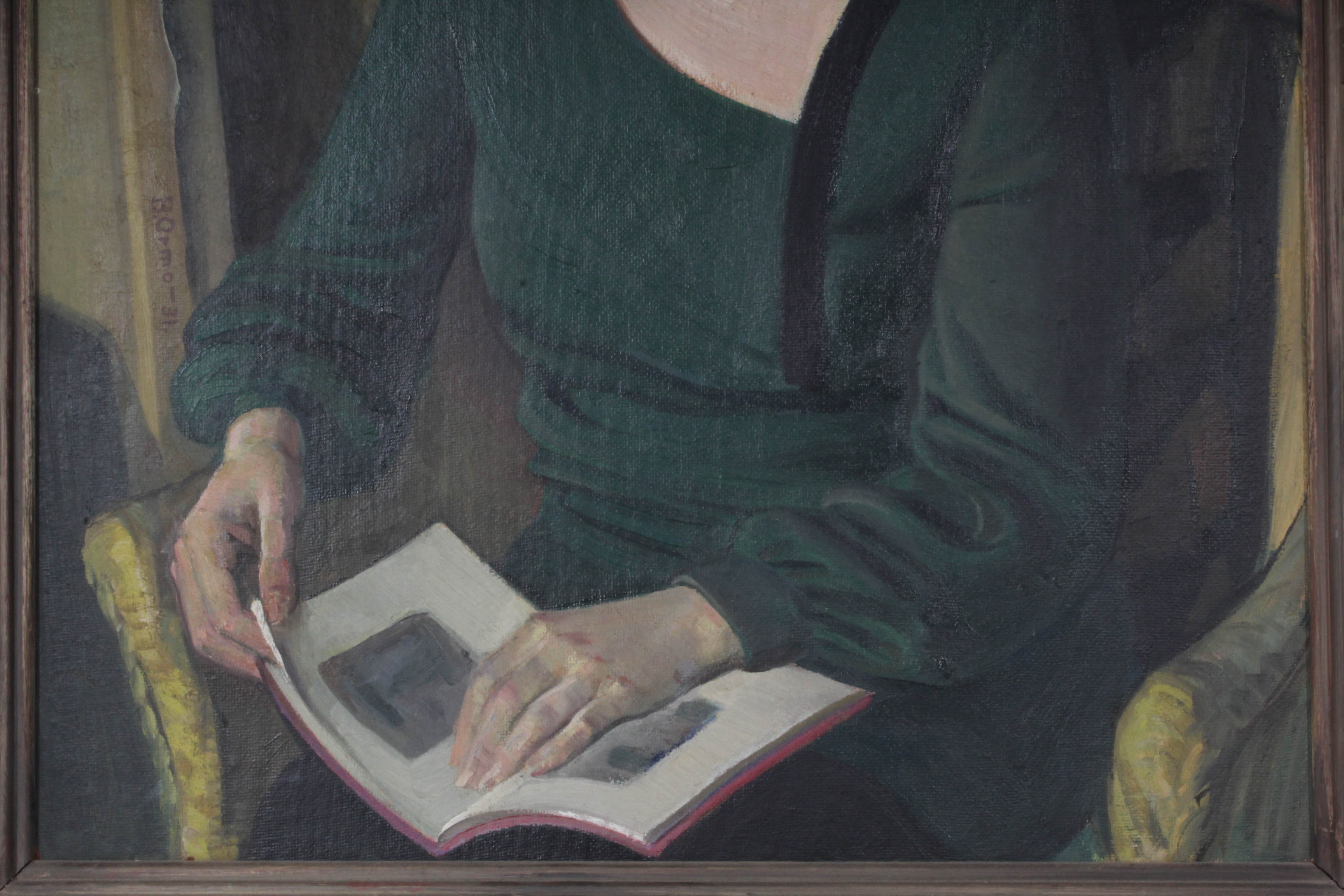 Portrait Oil Painting Attributed to Bela Ormo, 1931