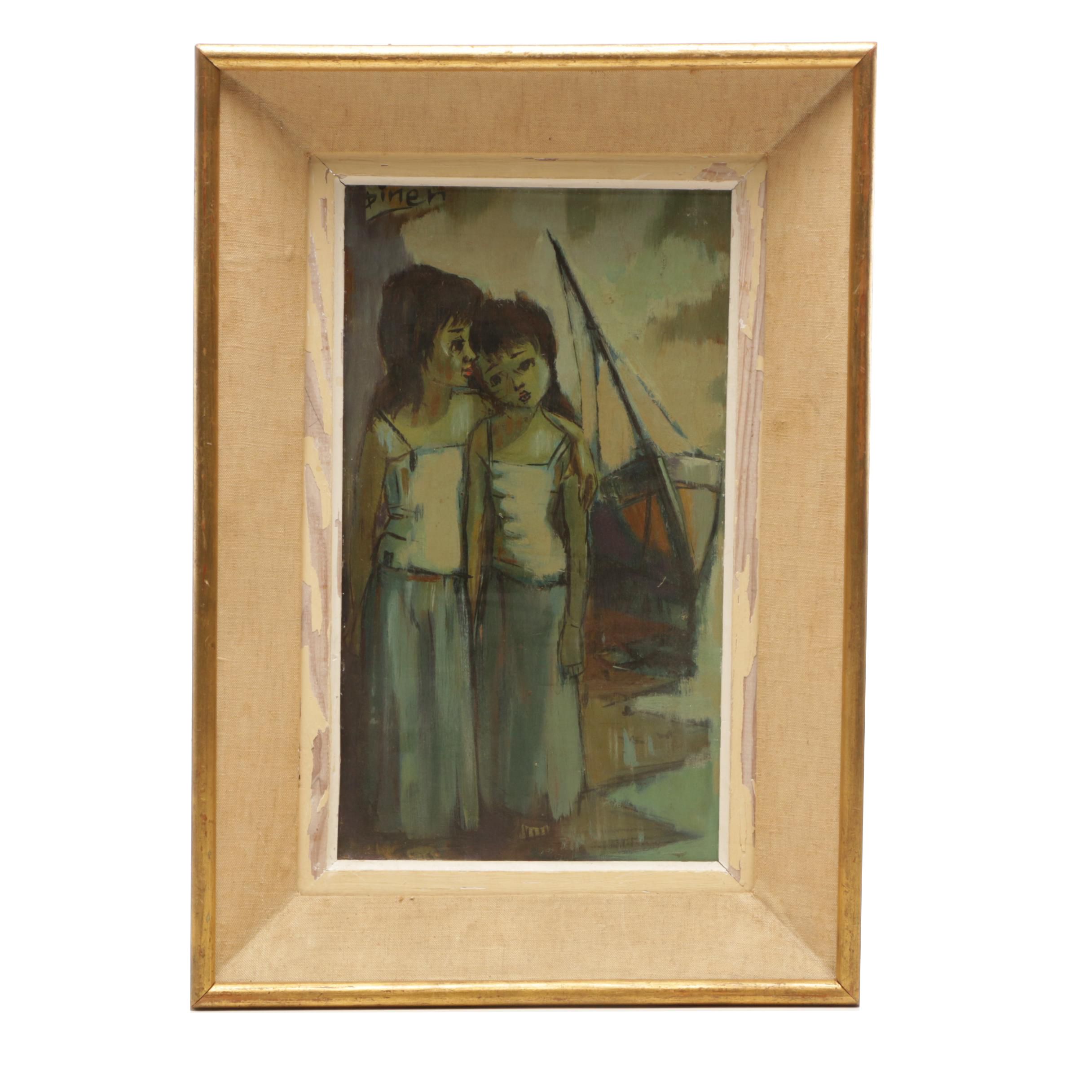 Pierre Diner Oil Painting of Children