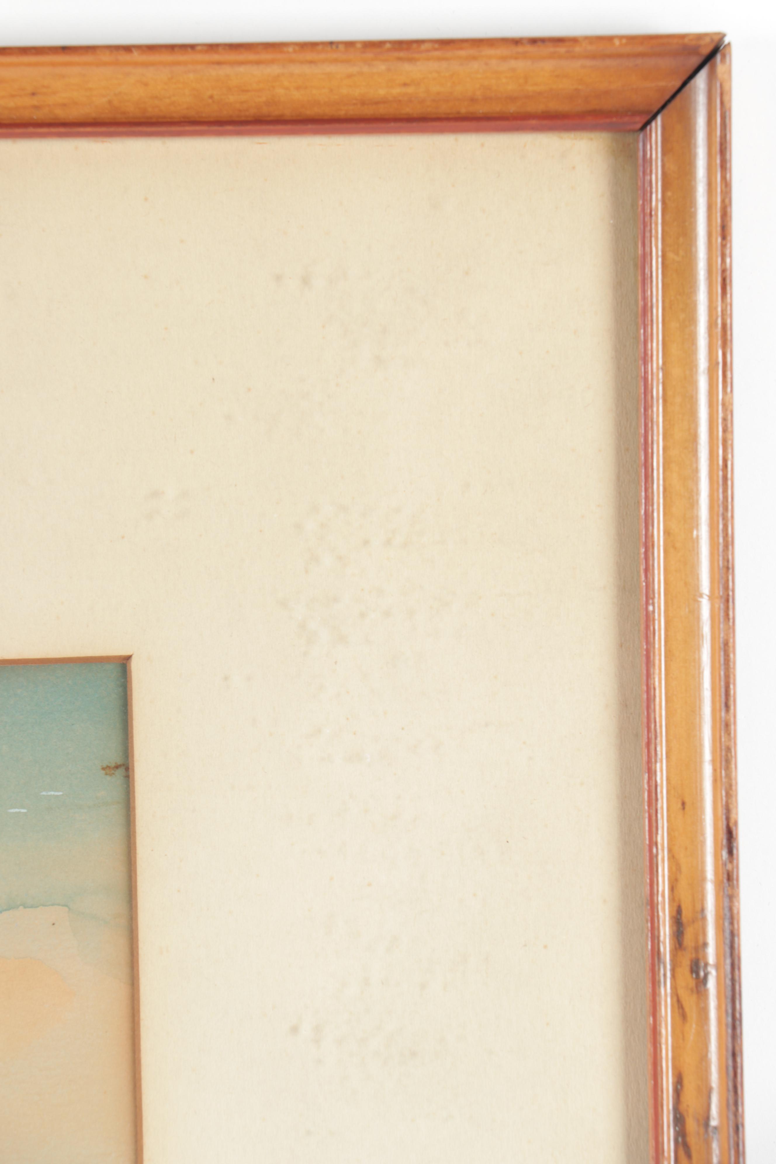 Edward Trowbridge Ryerson Gouache Painting "House on the Hudson"