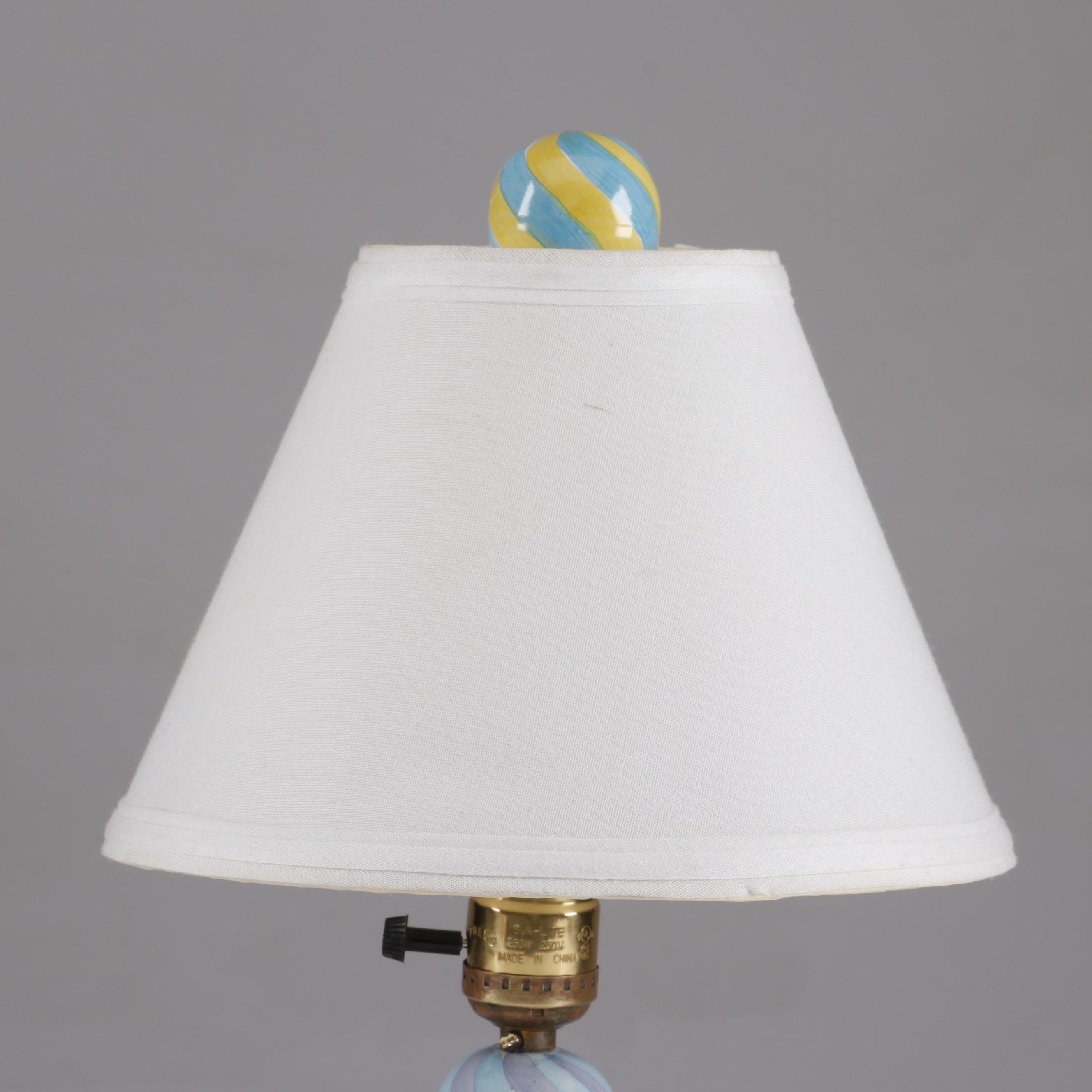 MacKenzie-Childs "Tulip" Earthenware Table Lamp