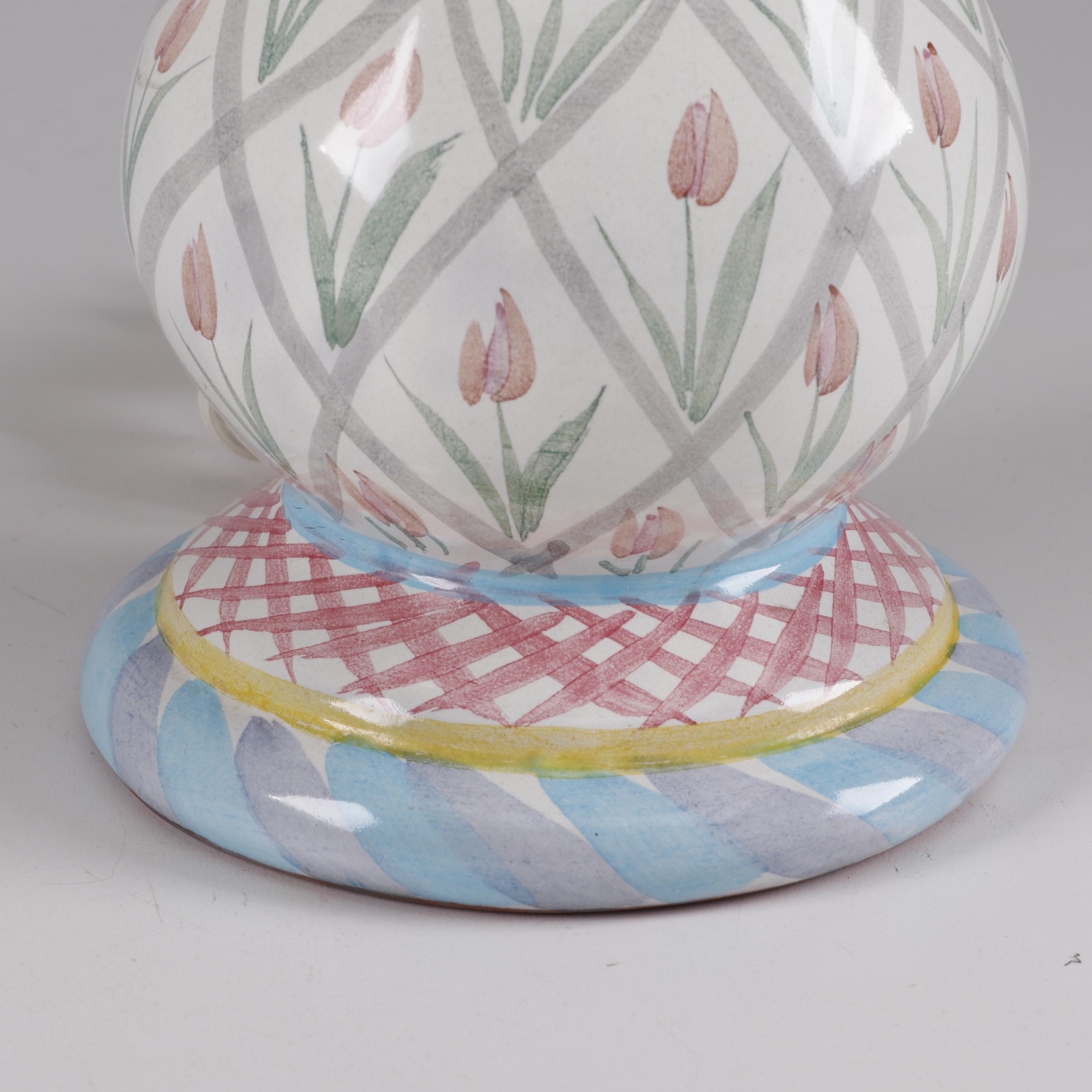MacKenzie-Childs "Tulip" Earthenware Table Lamp