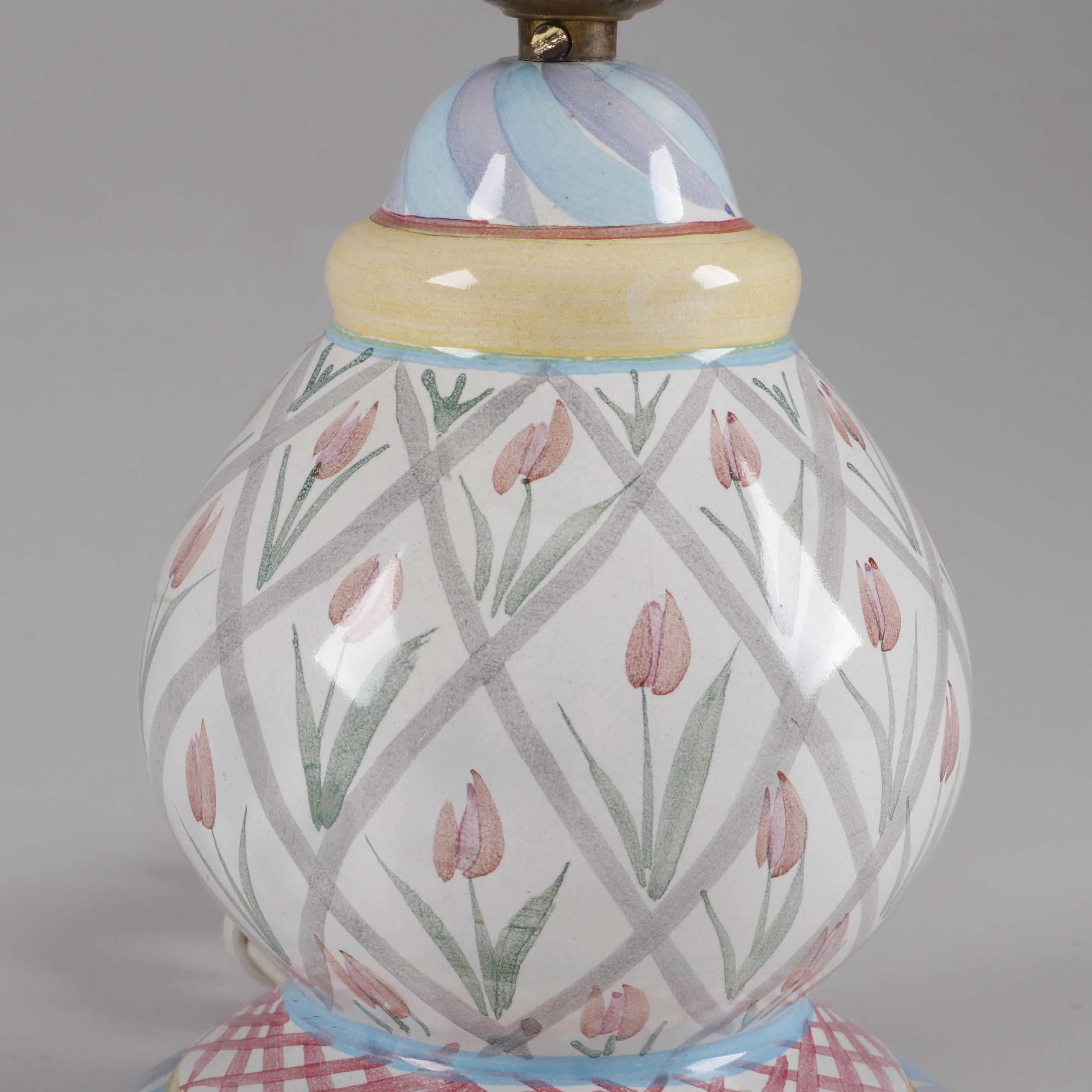 MacKenzie-Childs "Tulip" Earthenware Table Lamp