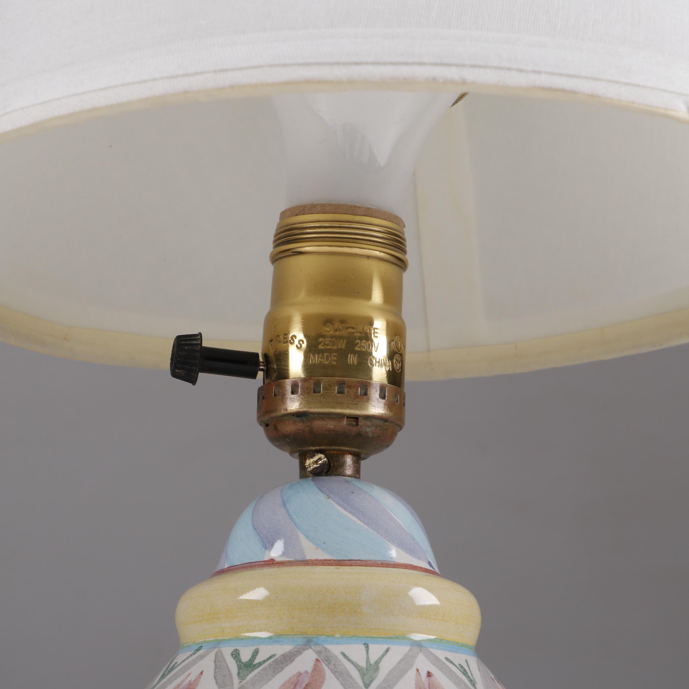 MacKenzie-Childs "Tulip" Earthenware Table Lamp