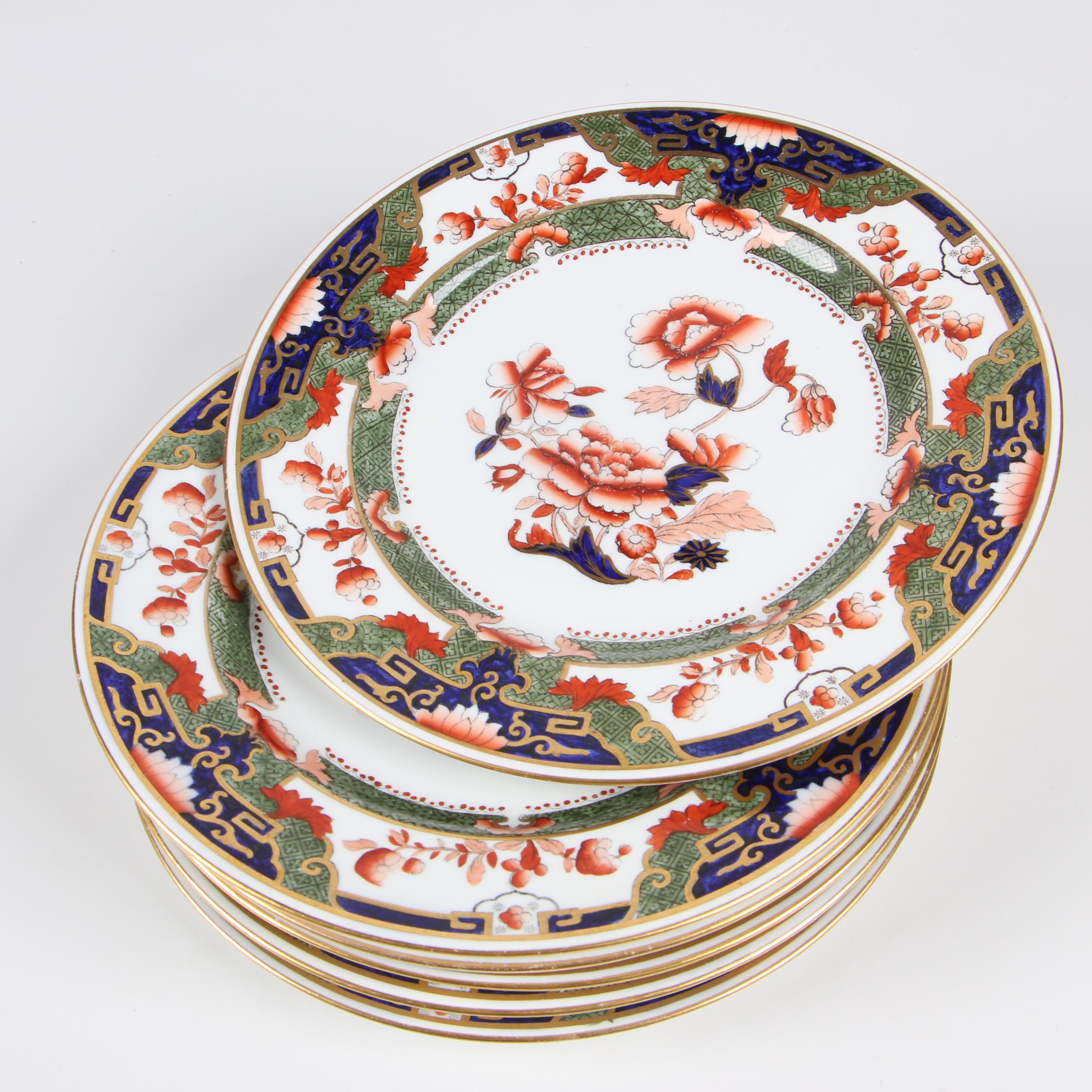 Copeland Spode Imari Porcelain Plates, Early 20th Century
