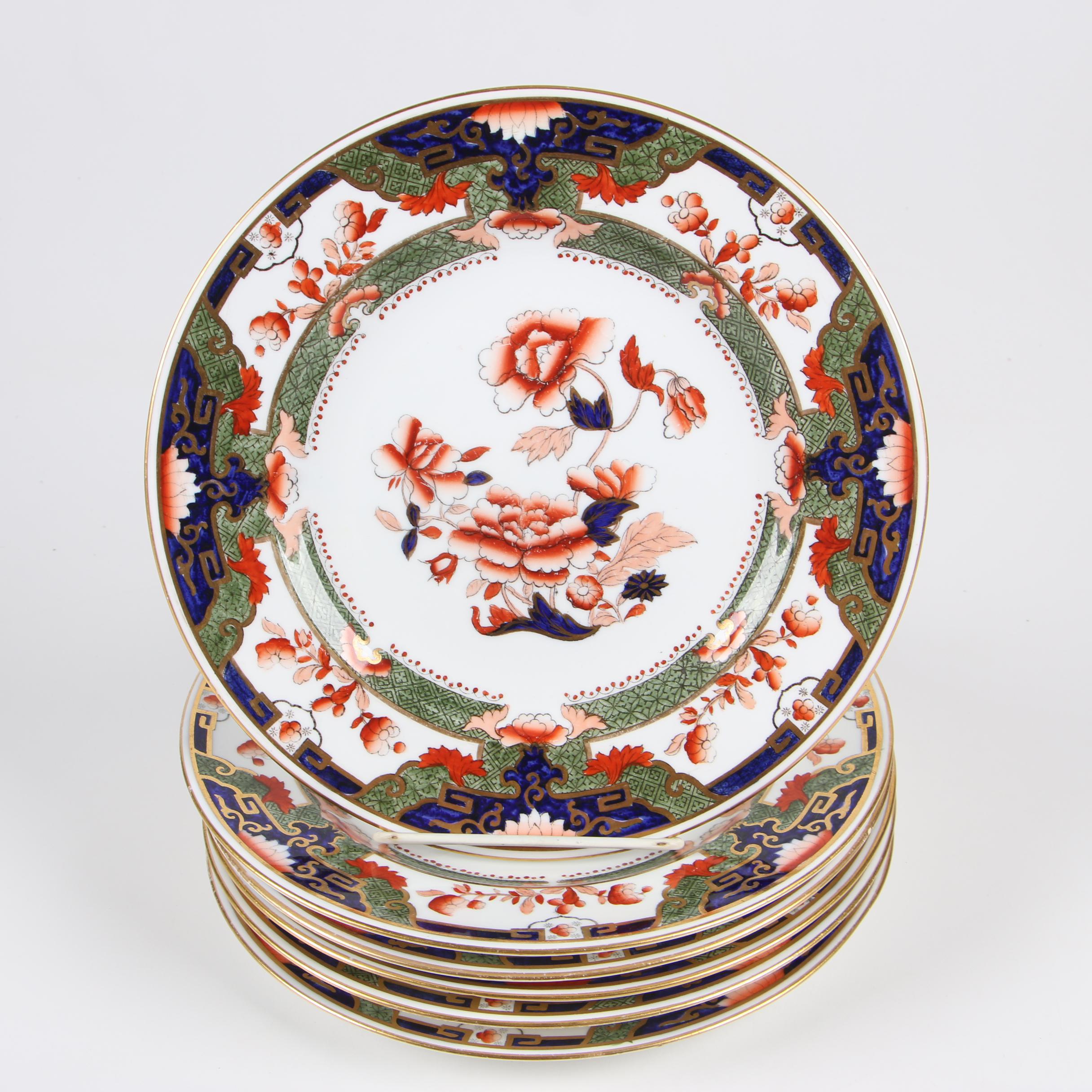 Copeland Spode Imari Porcelain Plates, Early 20th Century