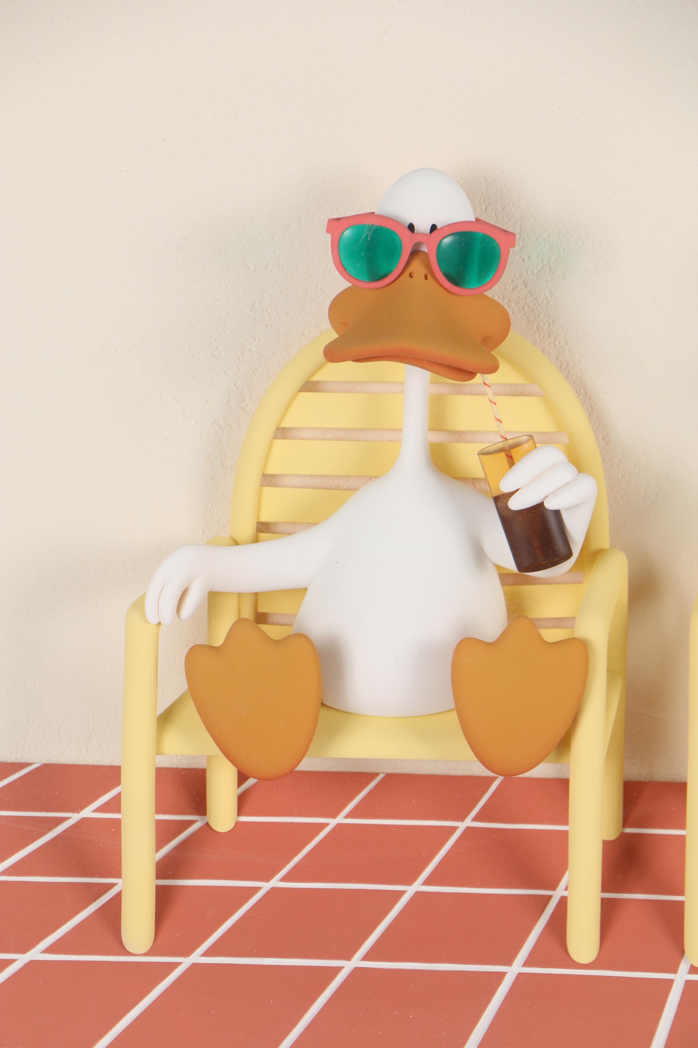 Michael Bedard High Relief Sculpture "Sitting Ducks"