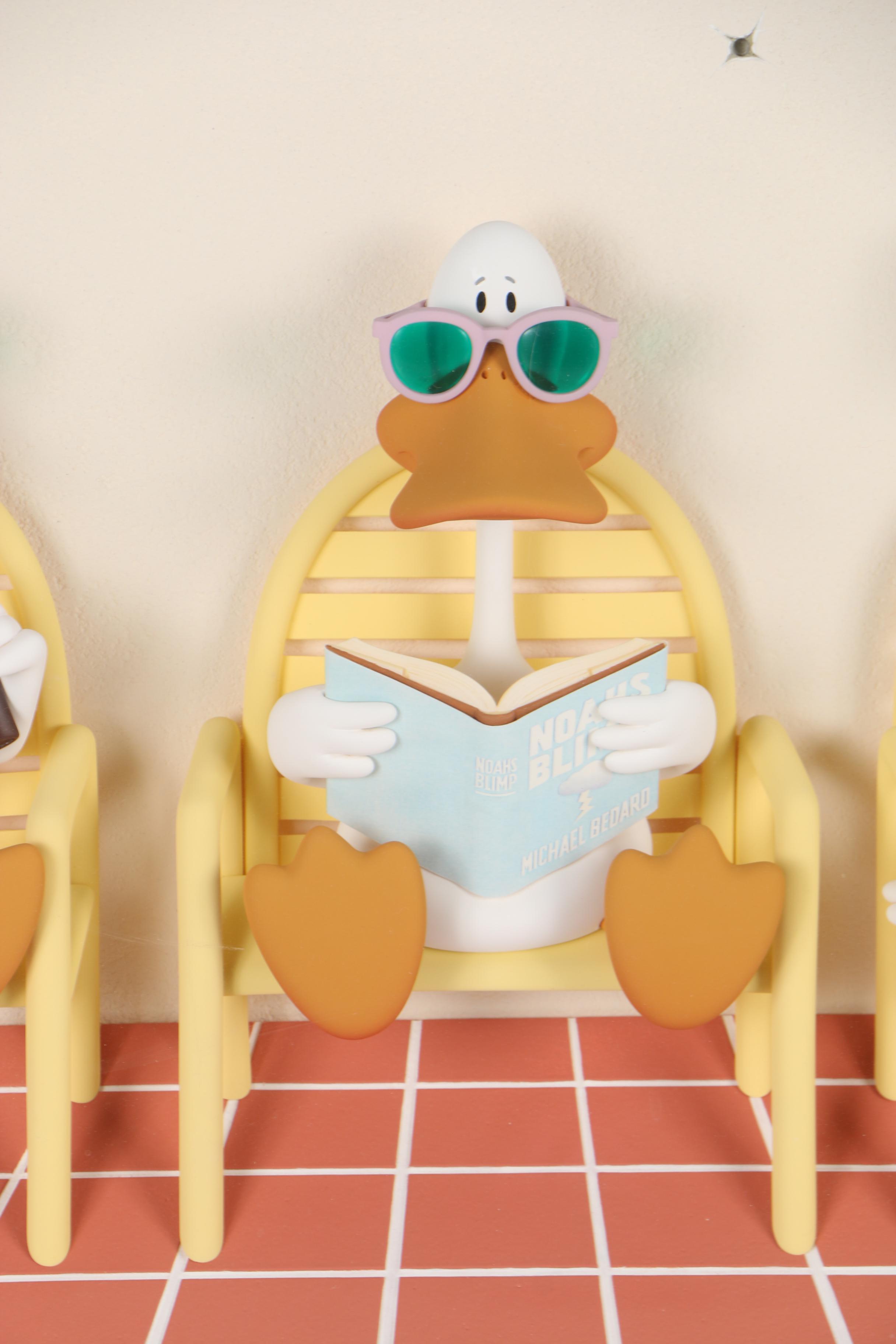 Michael Bedard High Relief Sculpture "Sitting Ducks"