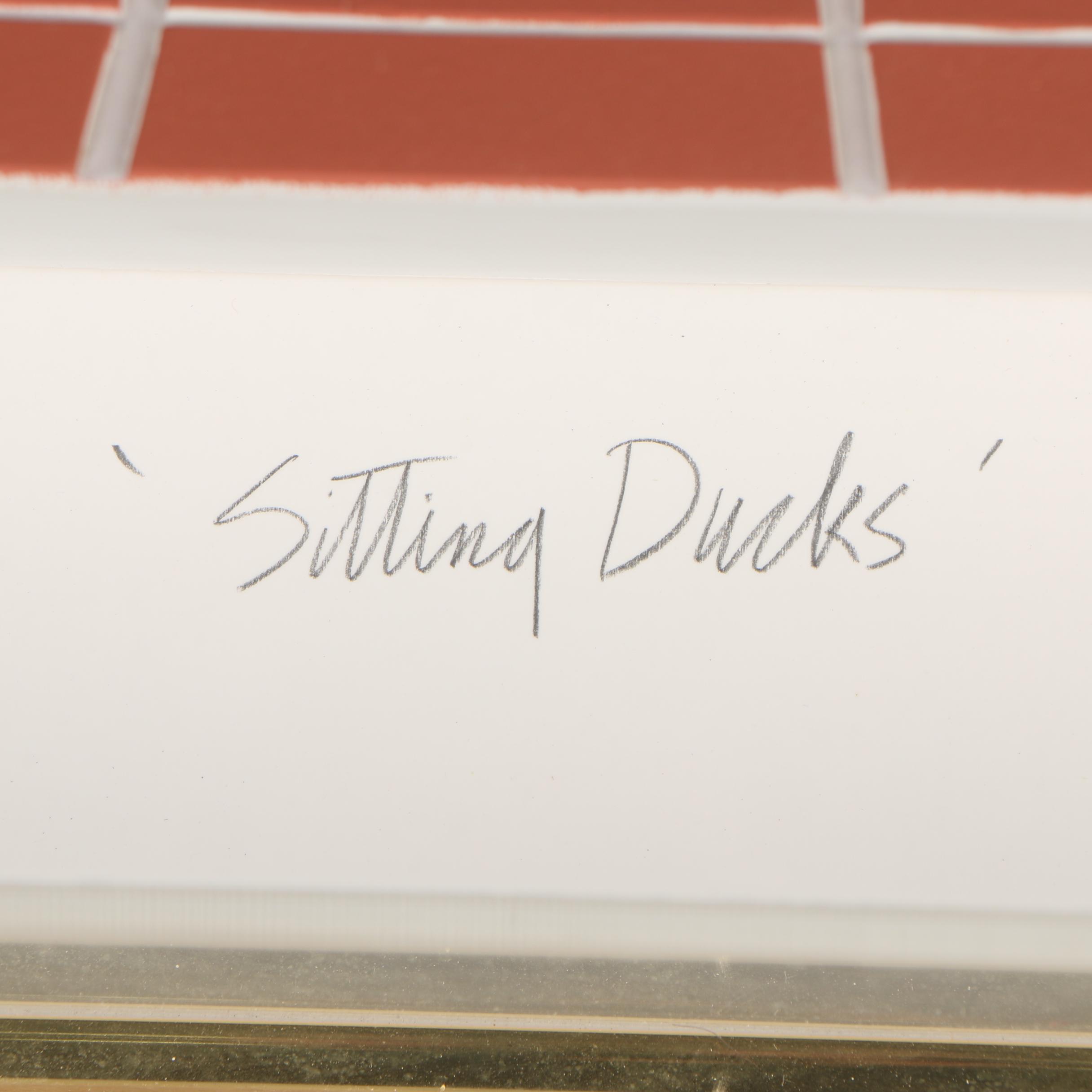 Michael Bedard High Relief Sculpture "Sitting Ducks"