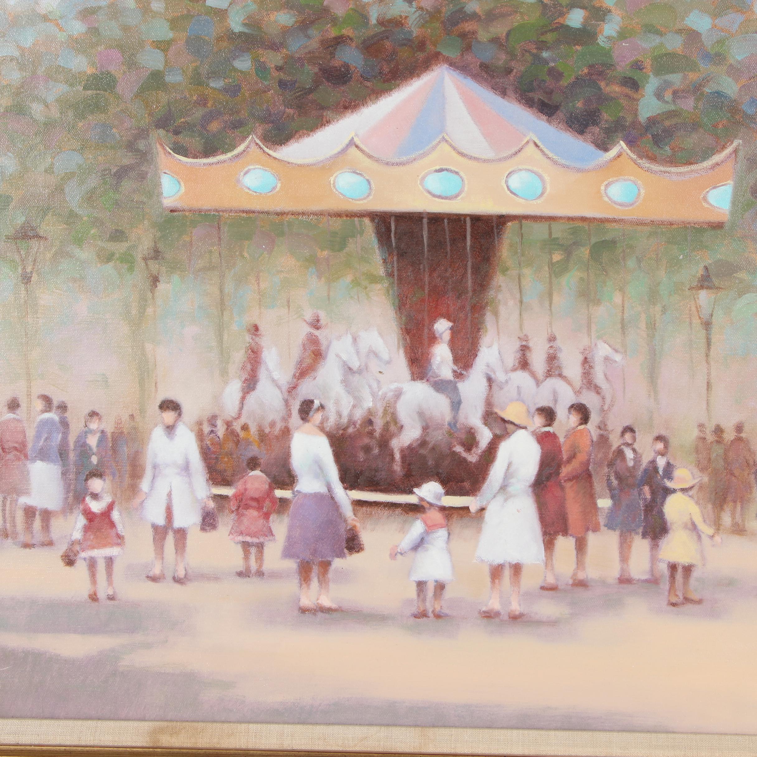 Jean Daumier Carousel Oil Painting