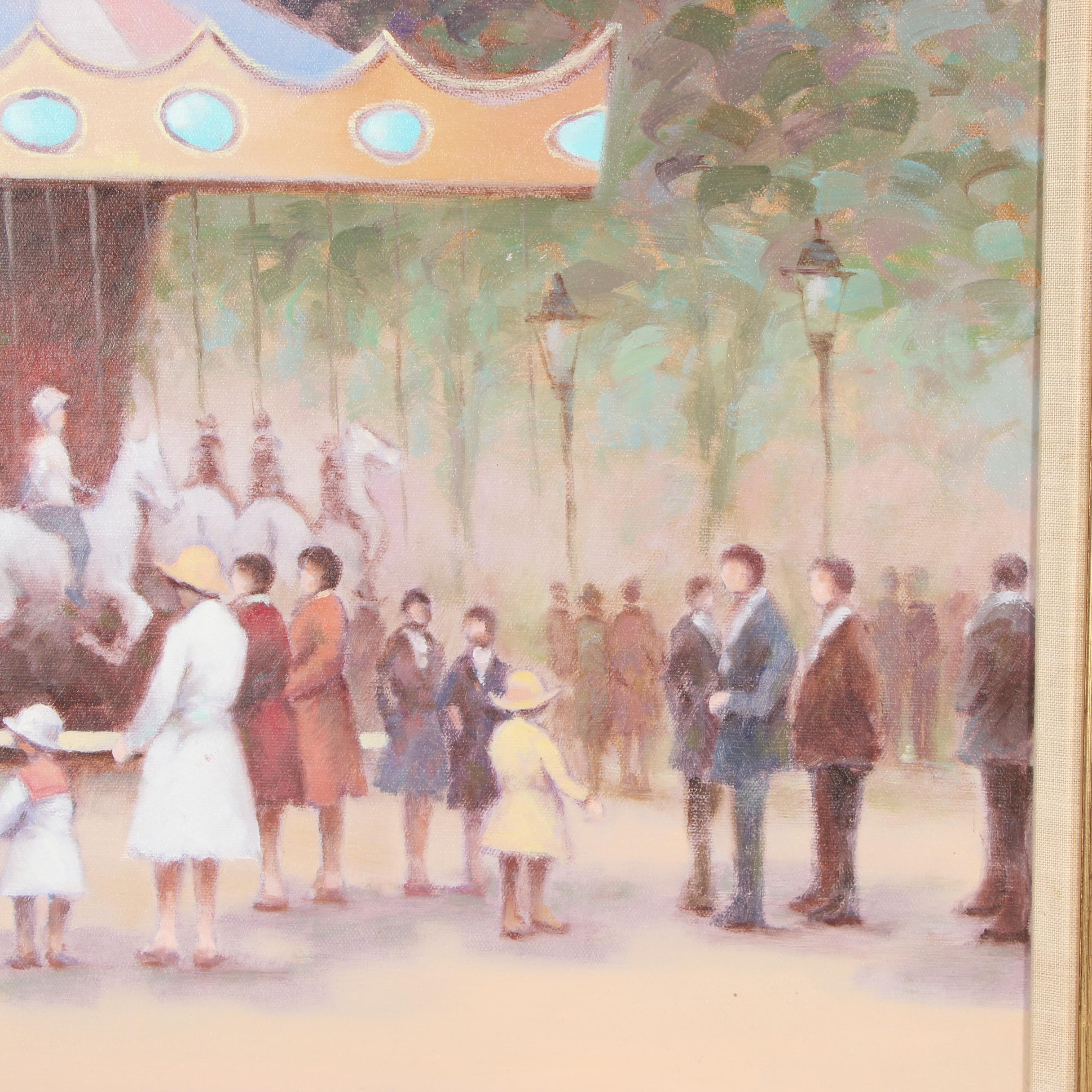 Jean Daumier Carousel Oil Painting