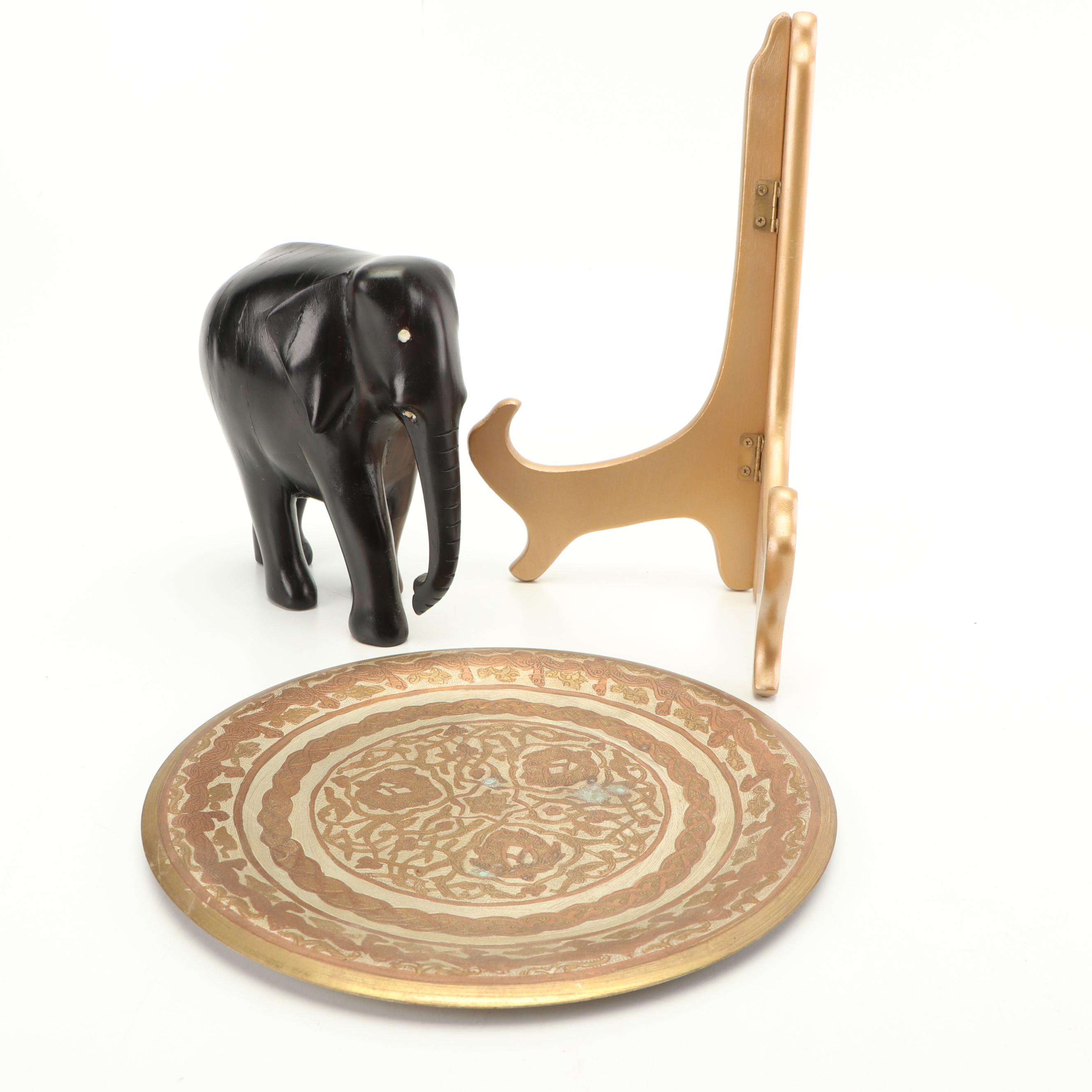 Carved Wooden Elephant Figurine, Decorative Boxes and Other Home Decor