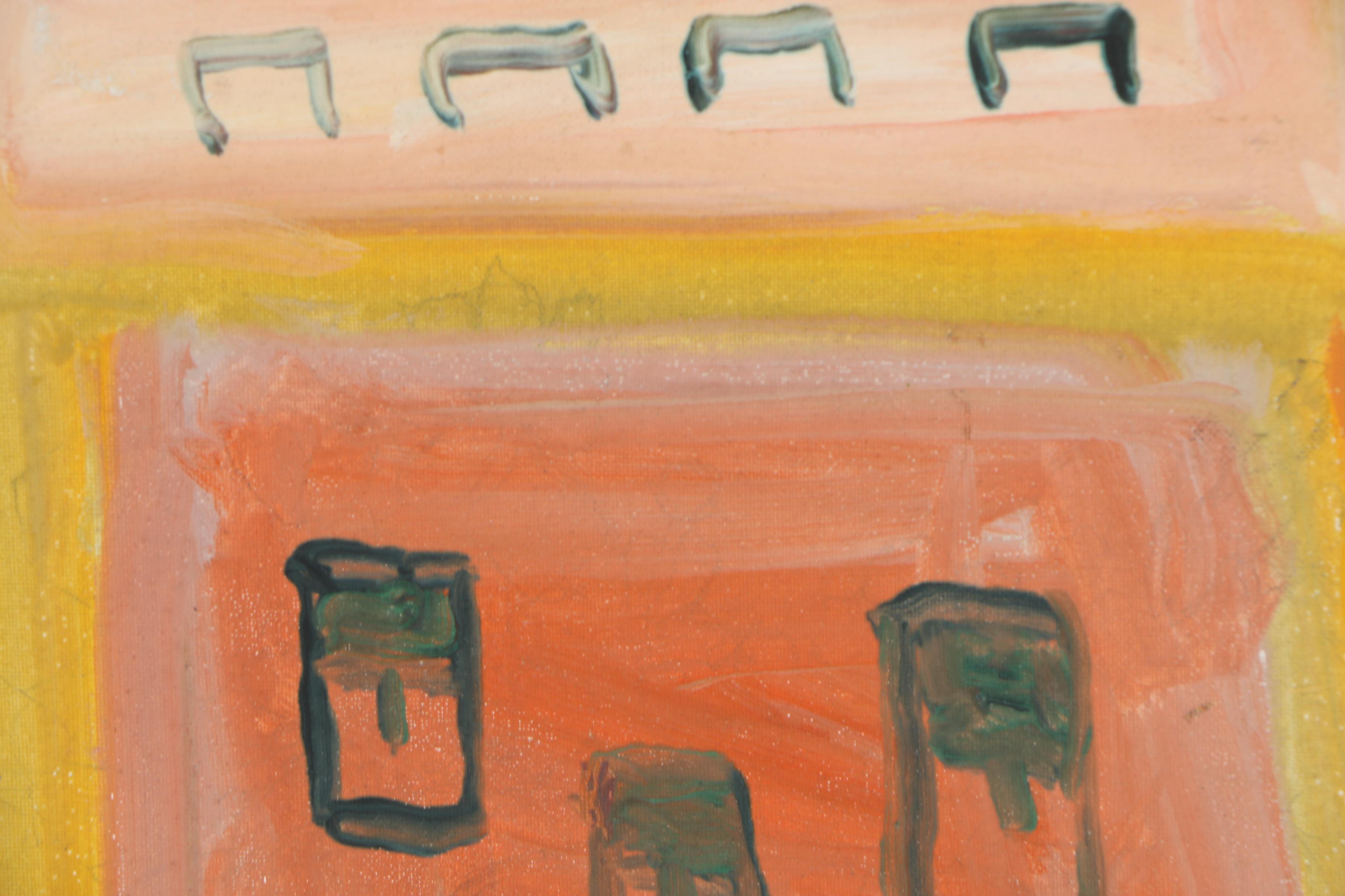 Robert Wright Folk Acrylic Painting