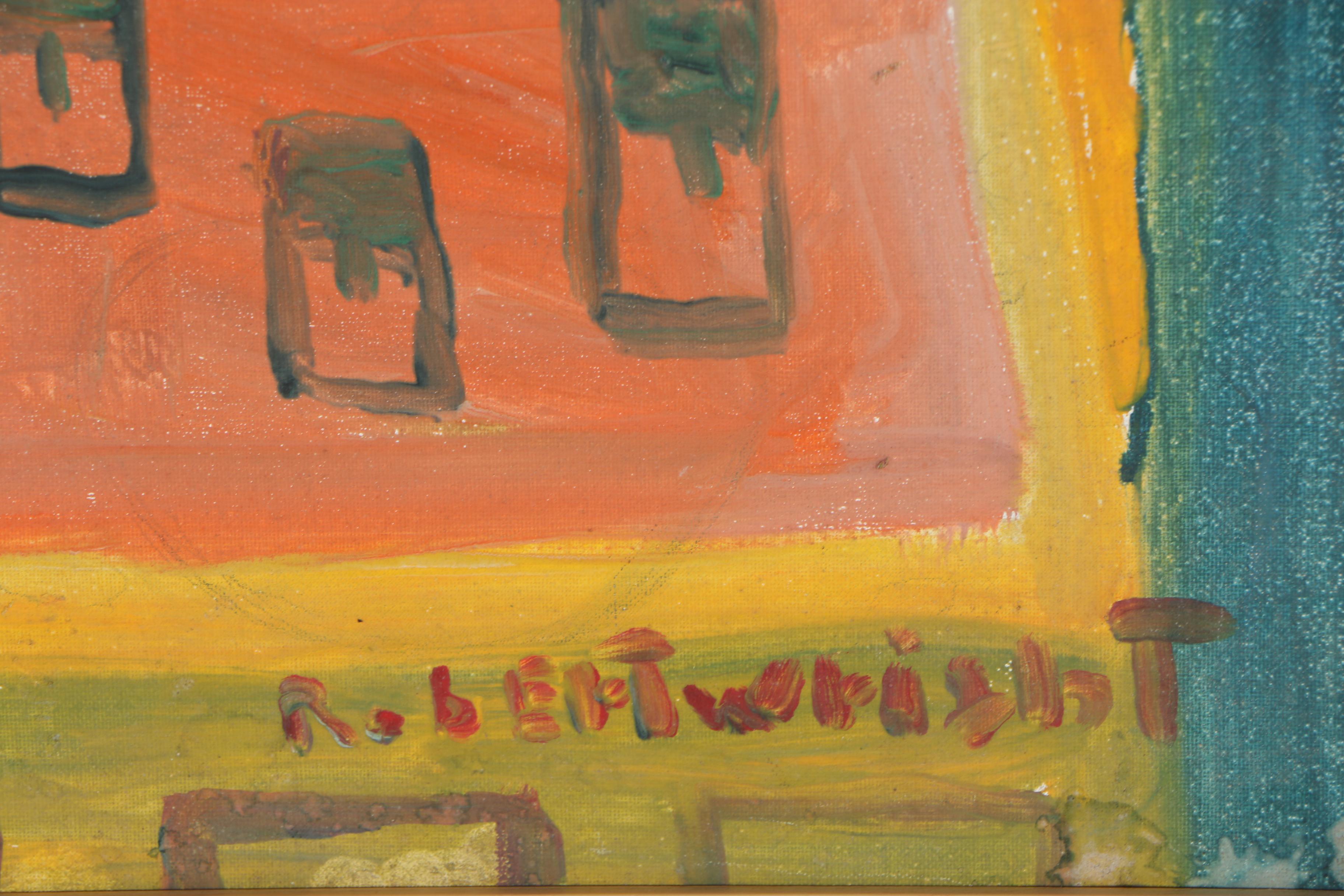 Robert Wright Folk Acrylic Painting