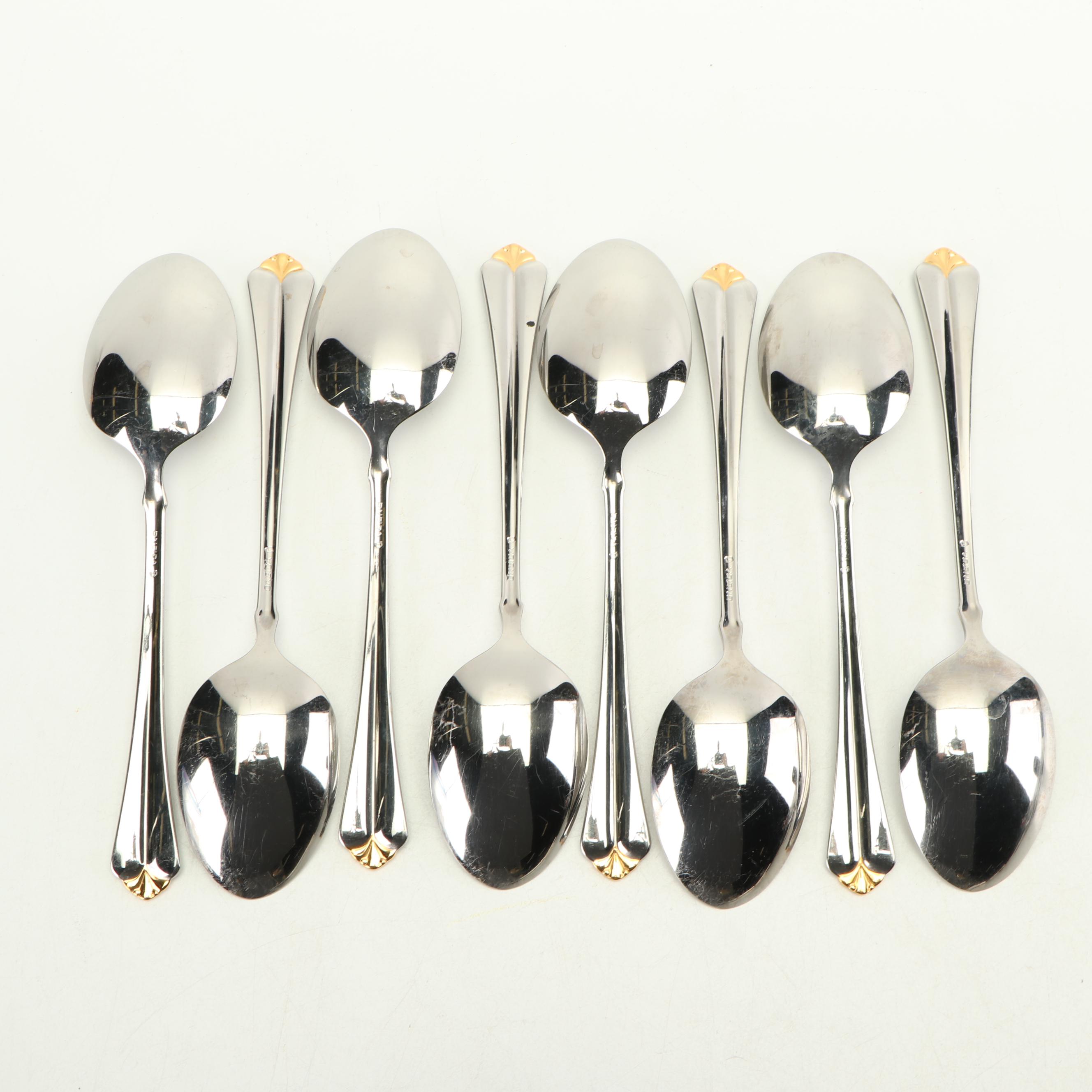 Oneida "Golden Juilliard" Stainless and 24 Gold Accent Flatware