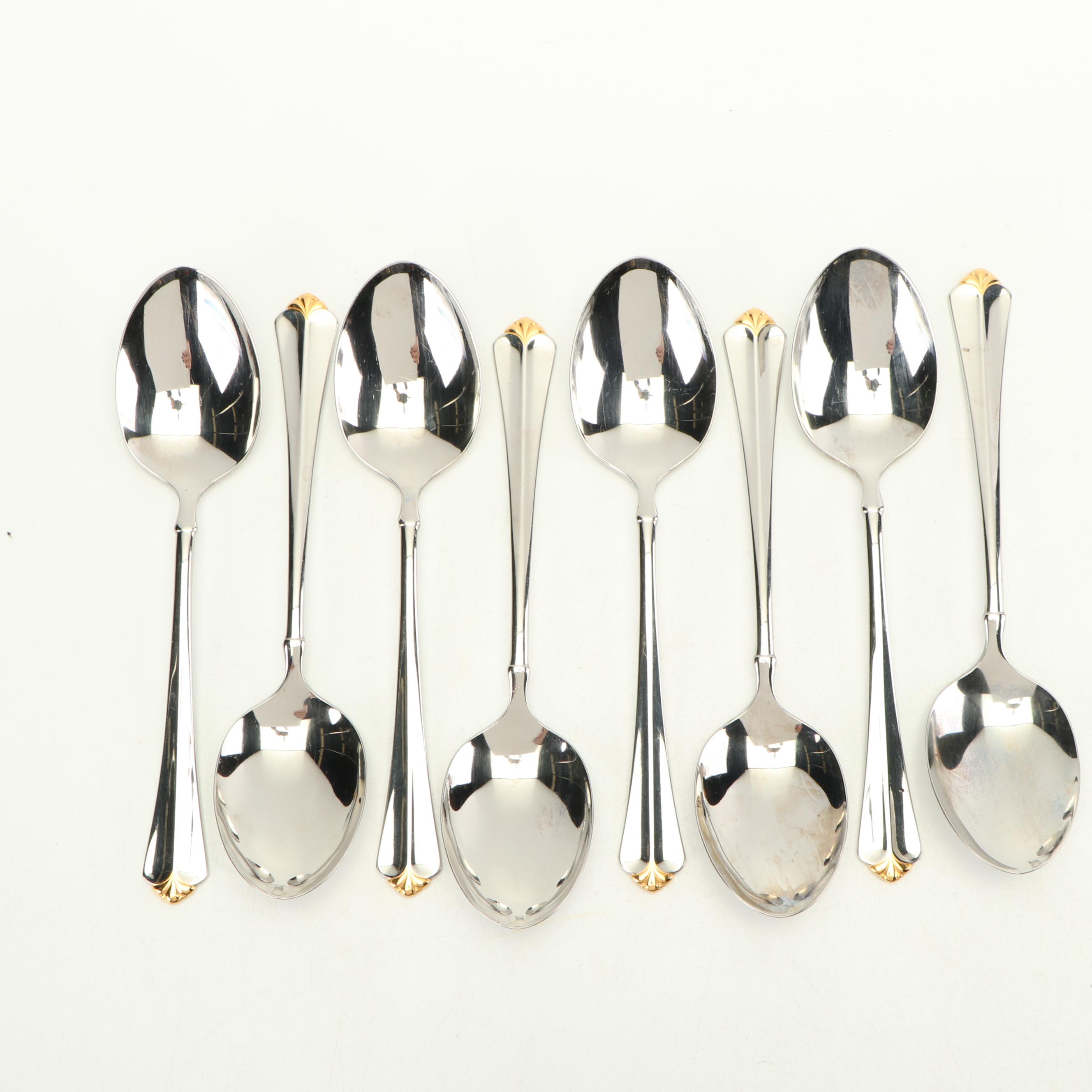 Oneida "Golden Juilliard" Stainless and 24 Gold Accent Flatware