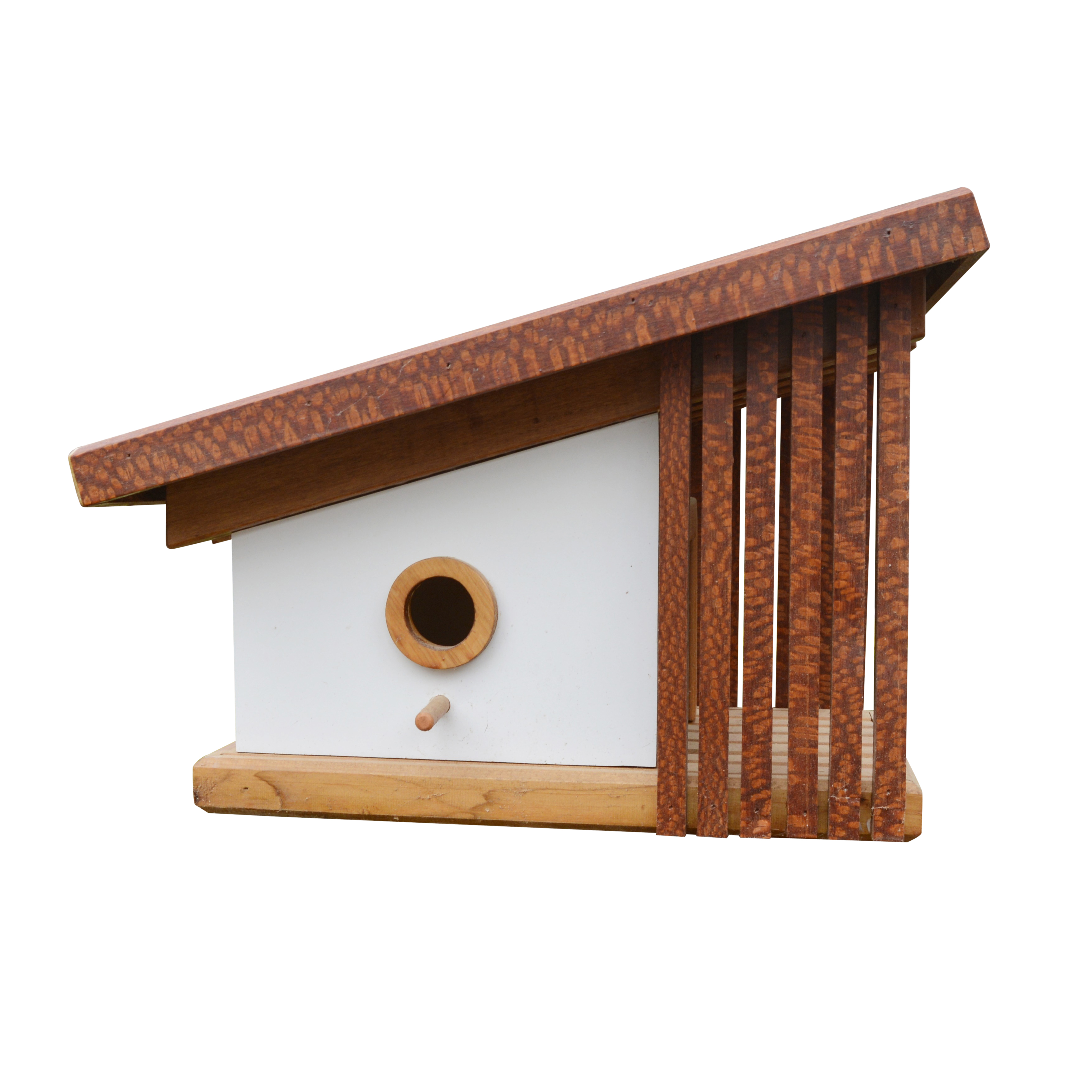 Custom Crafted Wood and Laminate Modern Bird House