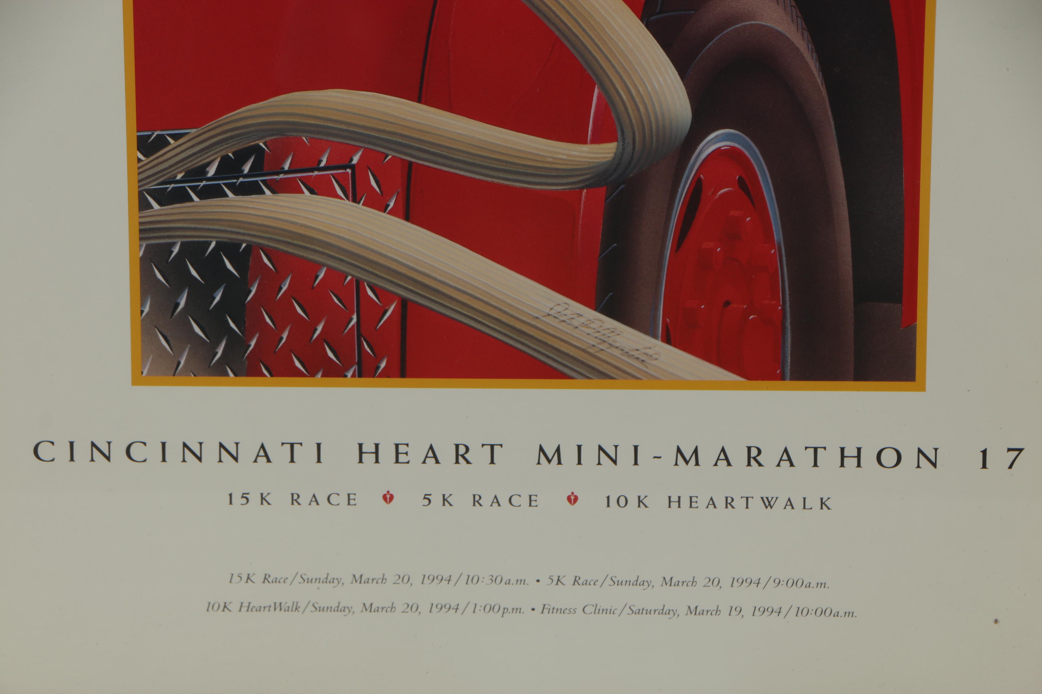 Cincinnati Heart Mini-Marathon Poster after John Maggard
