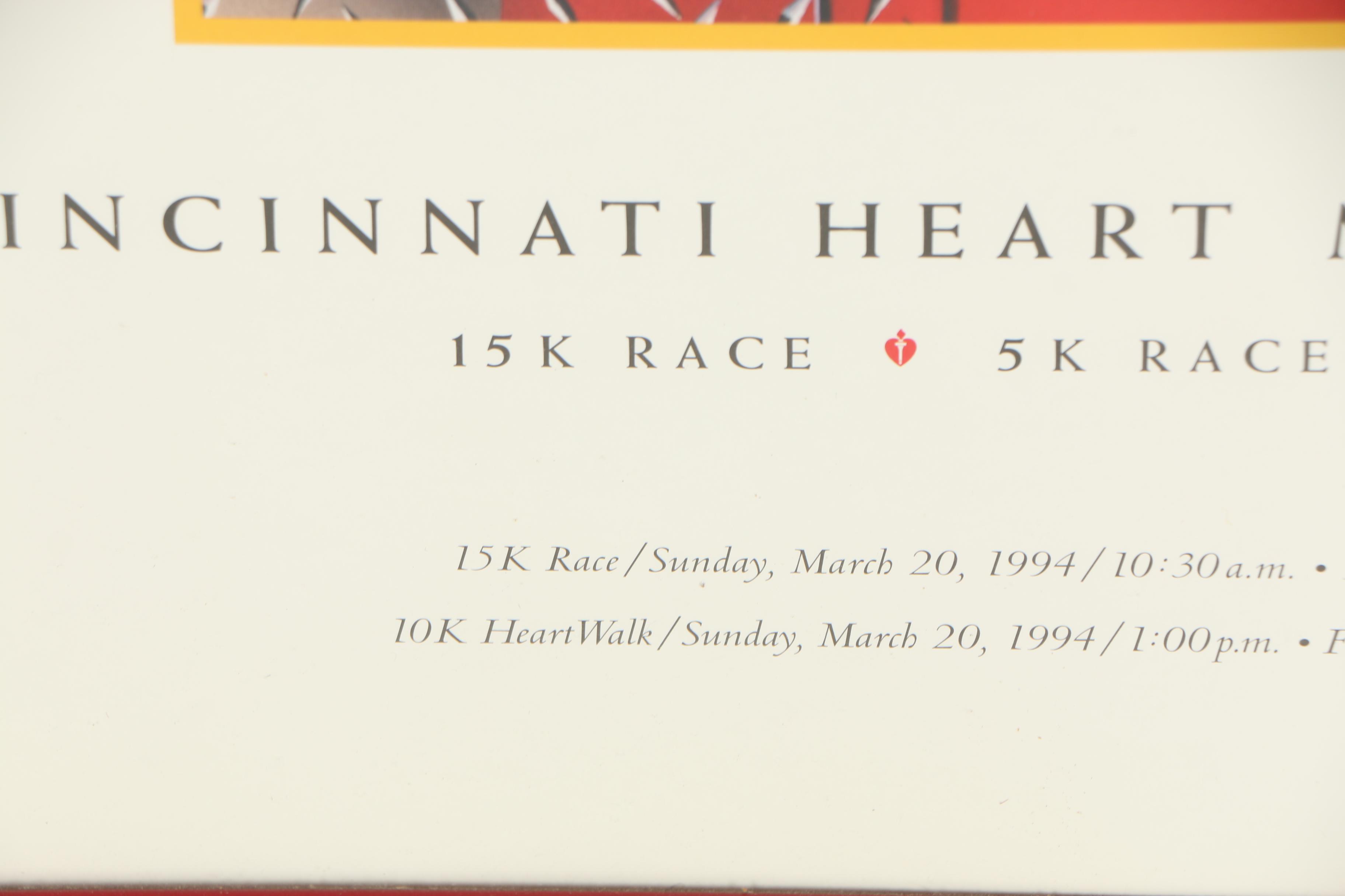 Cincinnati Heart Mini-Marathon Poster after John Maggard