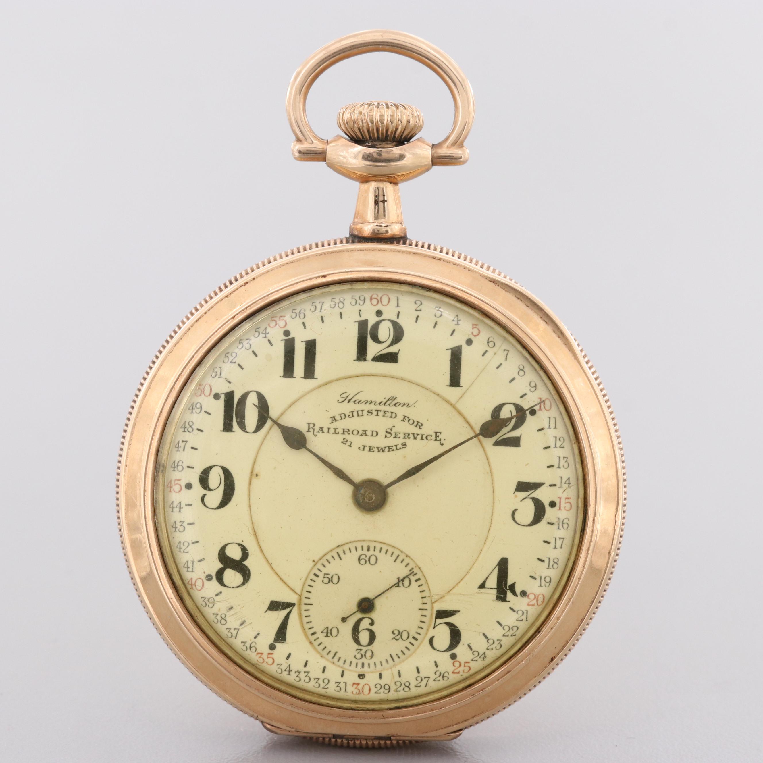 Hamilton 992 Gold Filled Pocket Watch, 1913