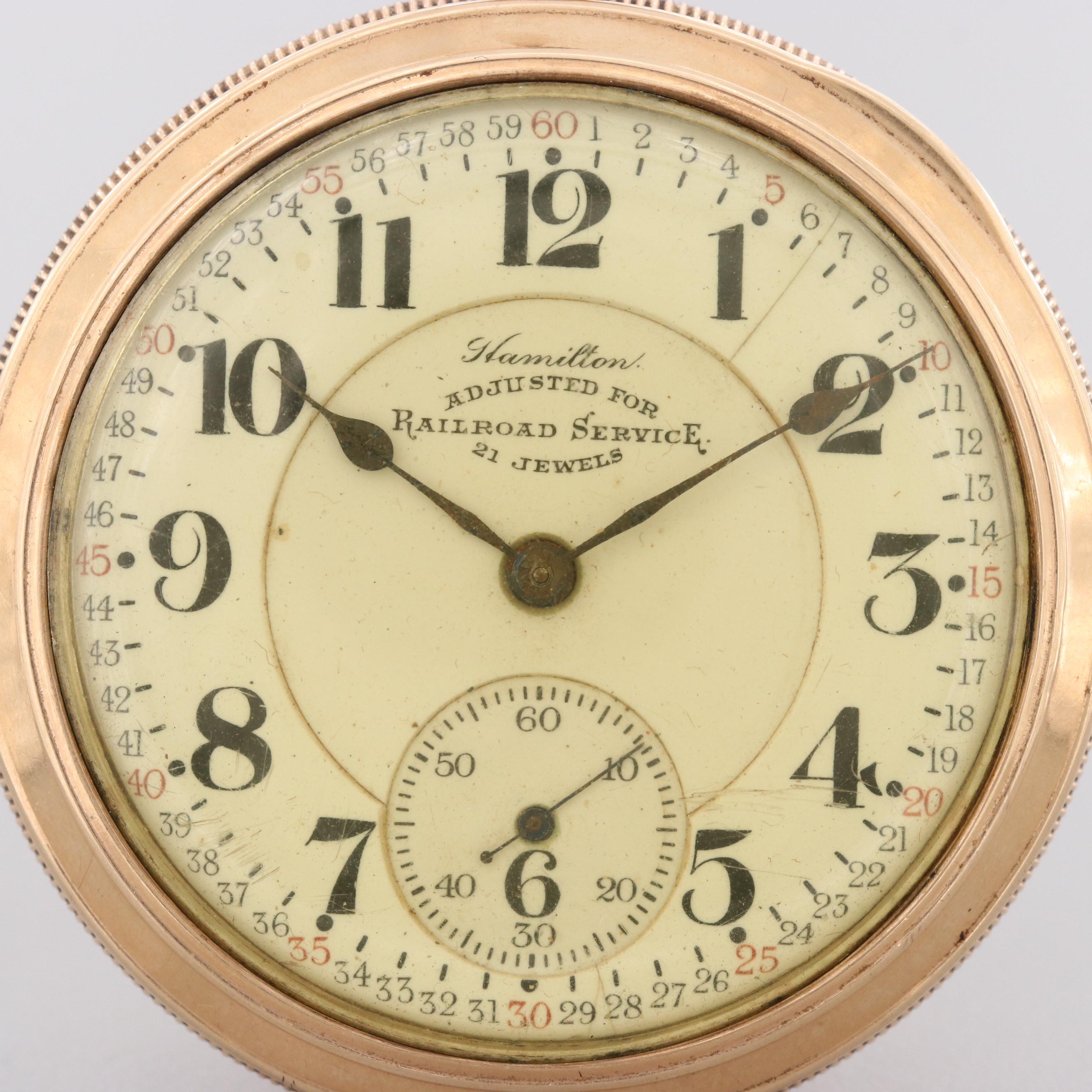 Hamilton 992 Gold Filled Pocket Watch, 1913