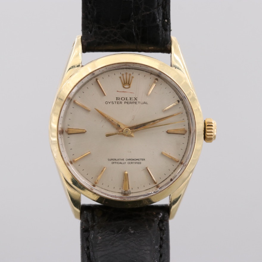 Rolex Oyster Perpetual Gold Shell Stainless Steel Automatic Wristwatch, 1961