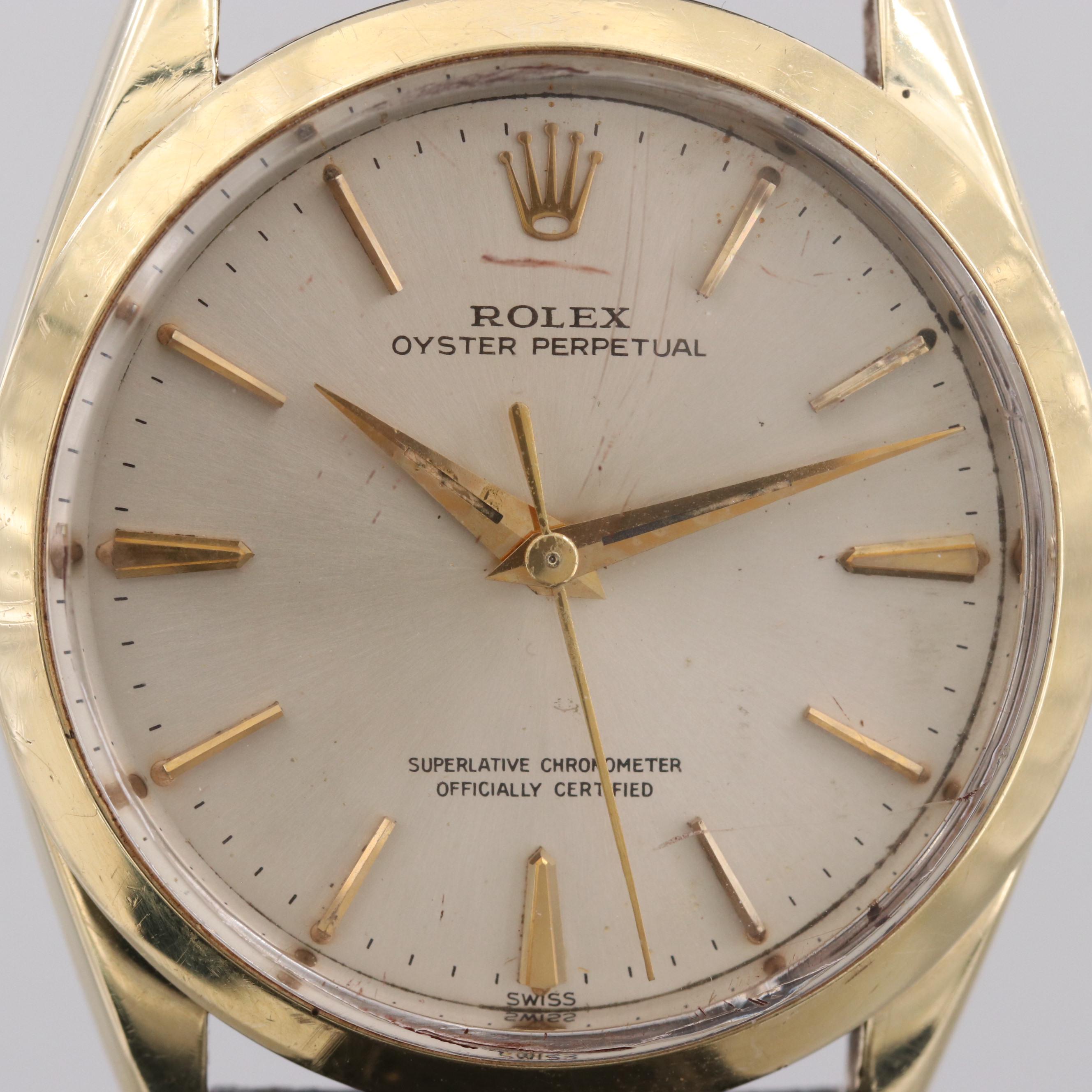 Rolex Oyster Perpetual Gold Shell Stainless Steel Automatic Watch, 1961