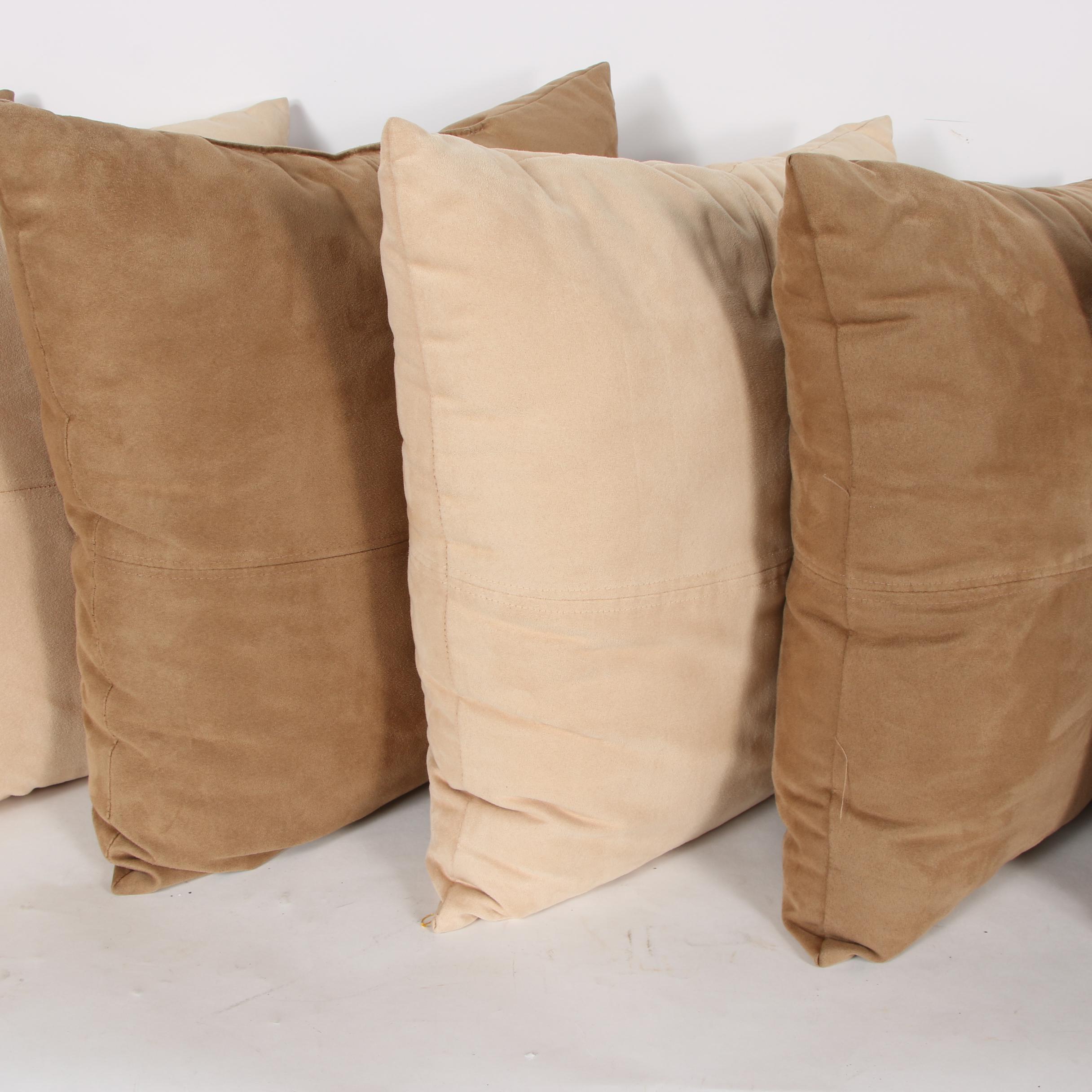 Taupe and Light Brown Throw Pillows