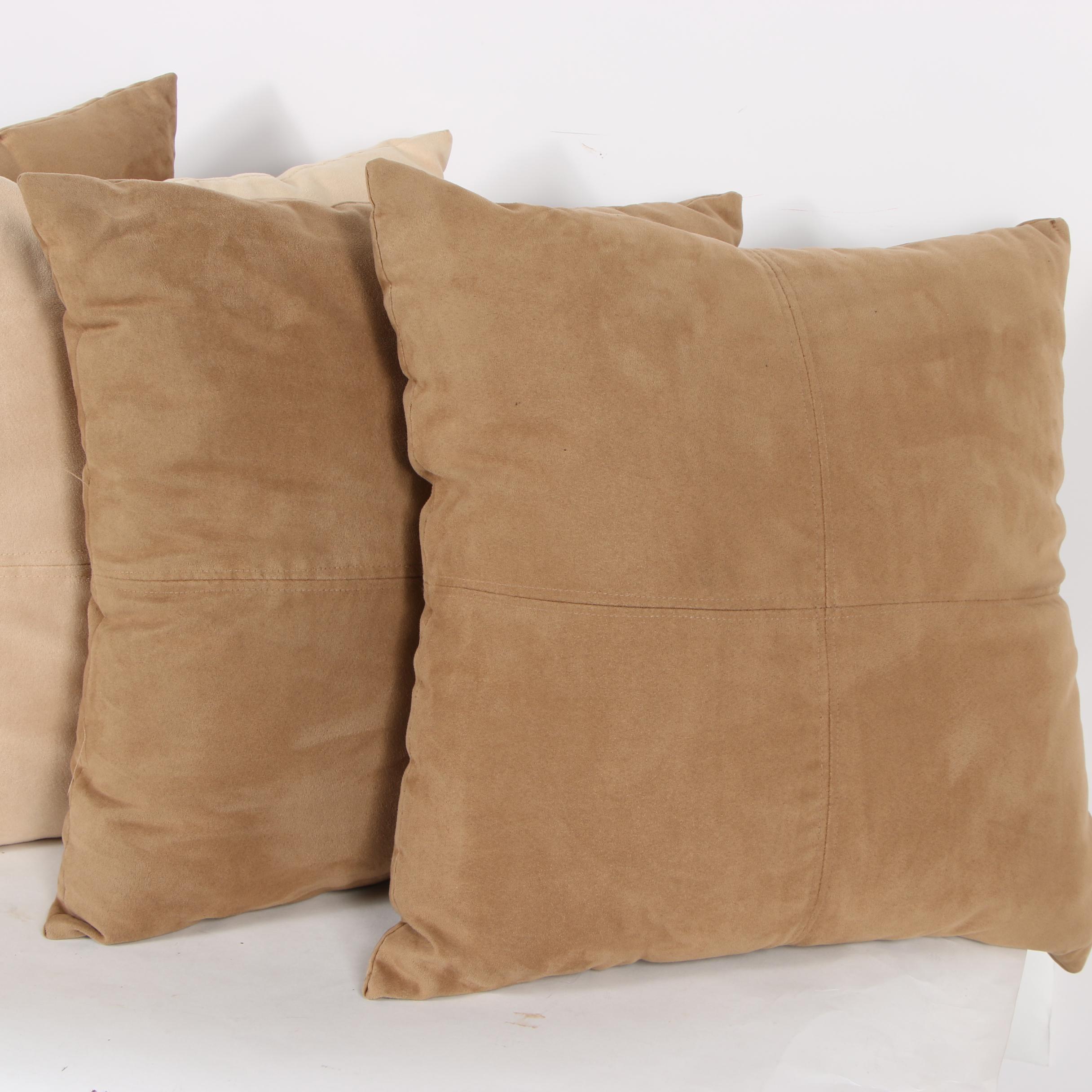 Taupe and Light Brown Throw Pillows