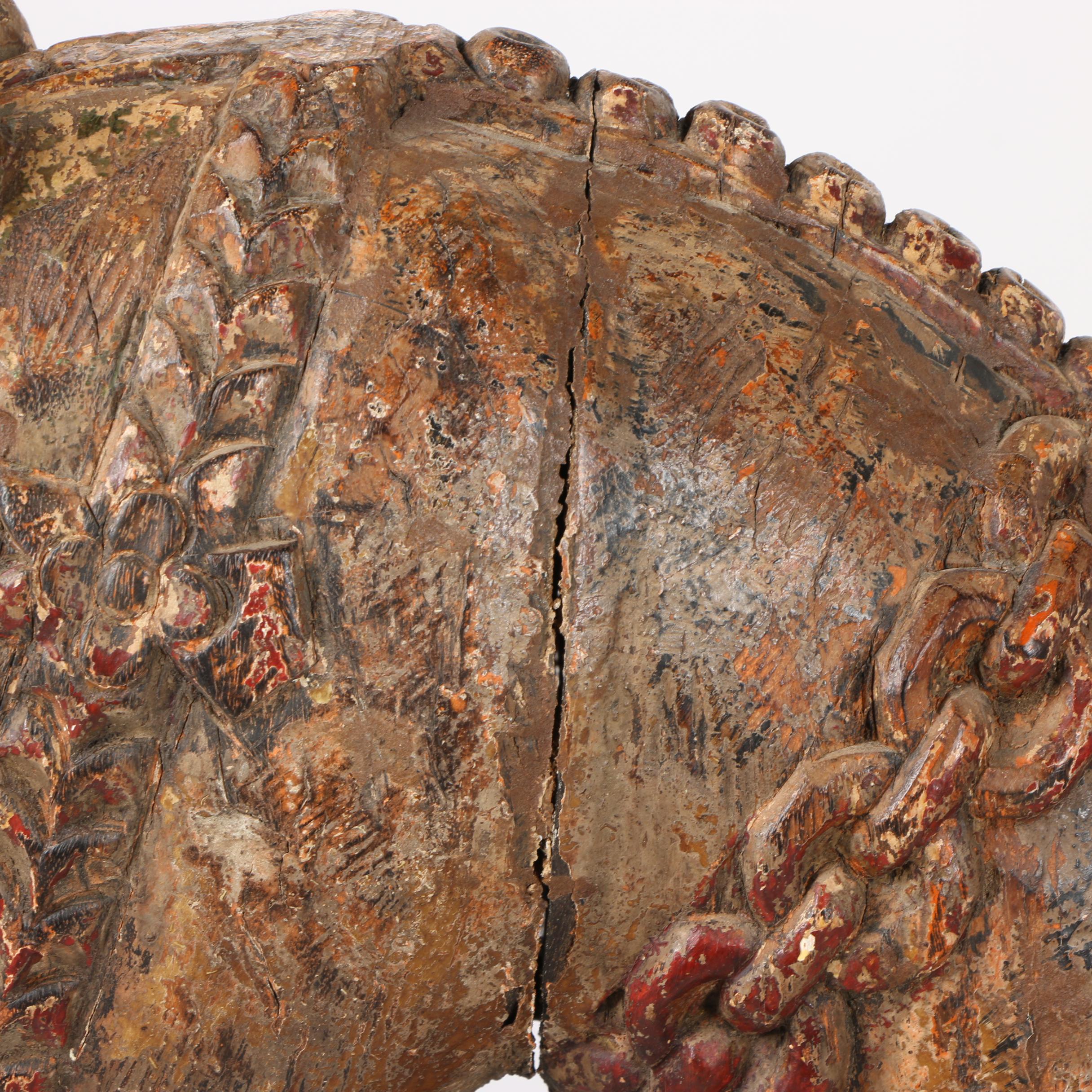 Wooden Horse Statue on Wheeled Base