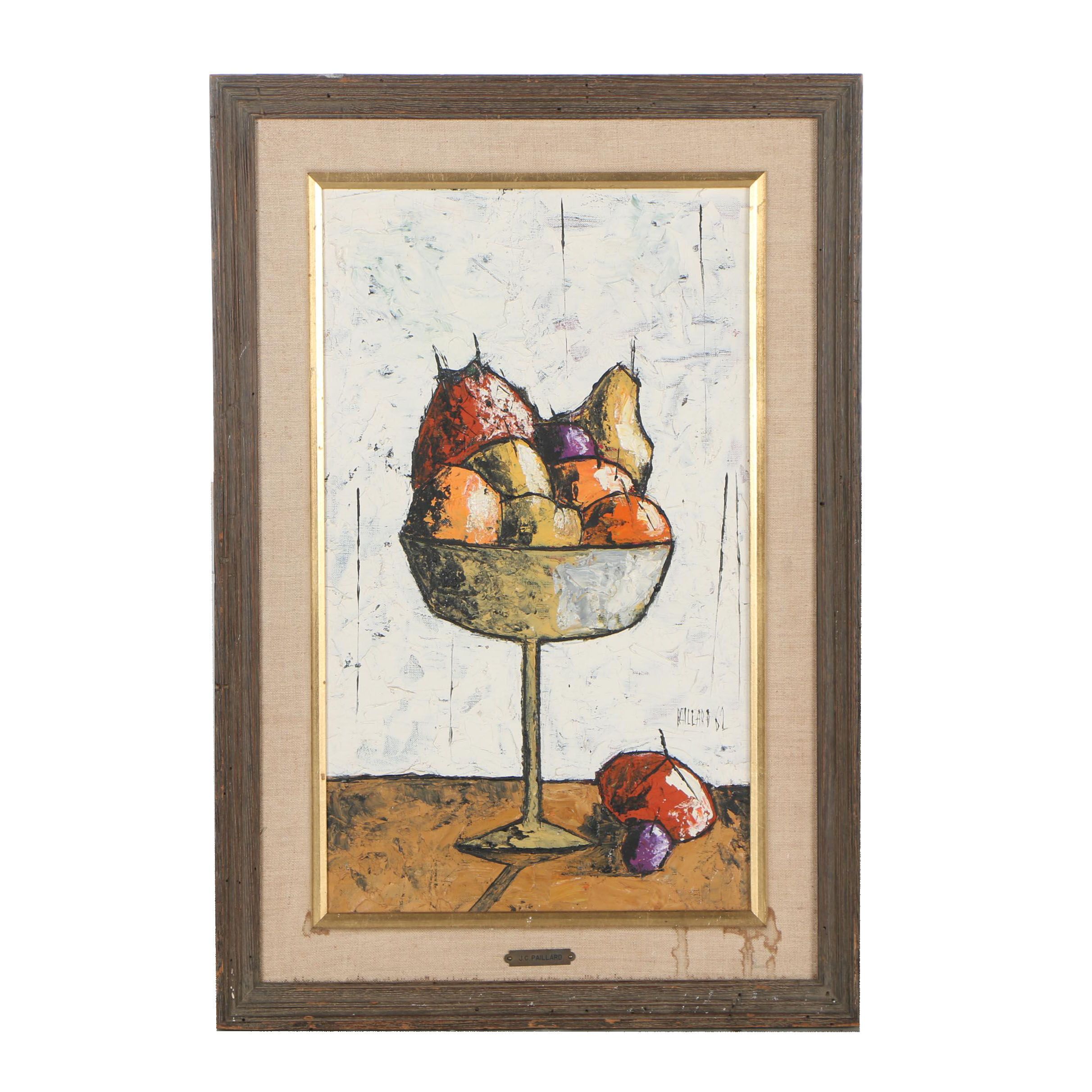 Jean-Claude Paillard Still Life Oil Painting, 1962
