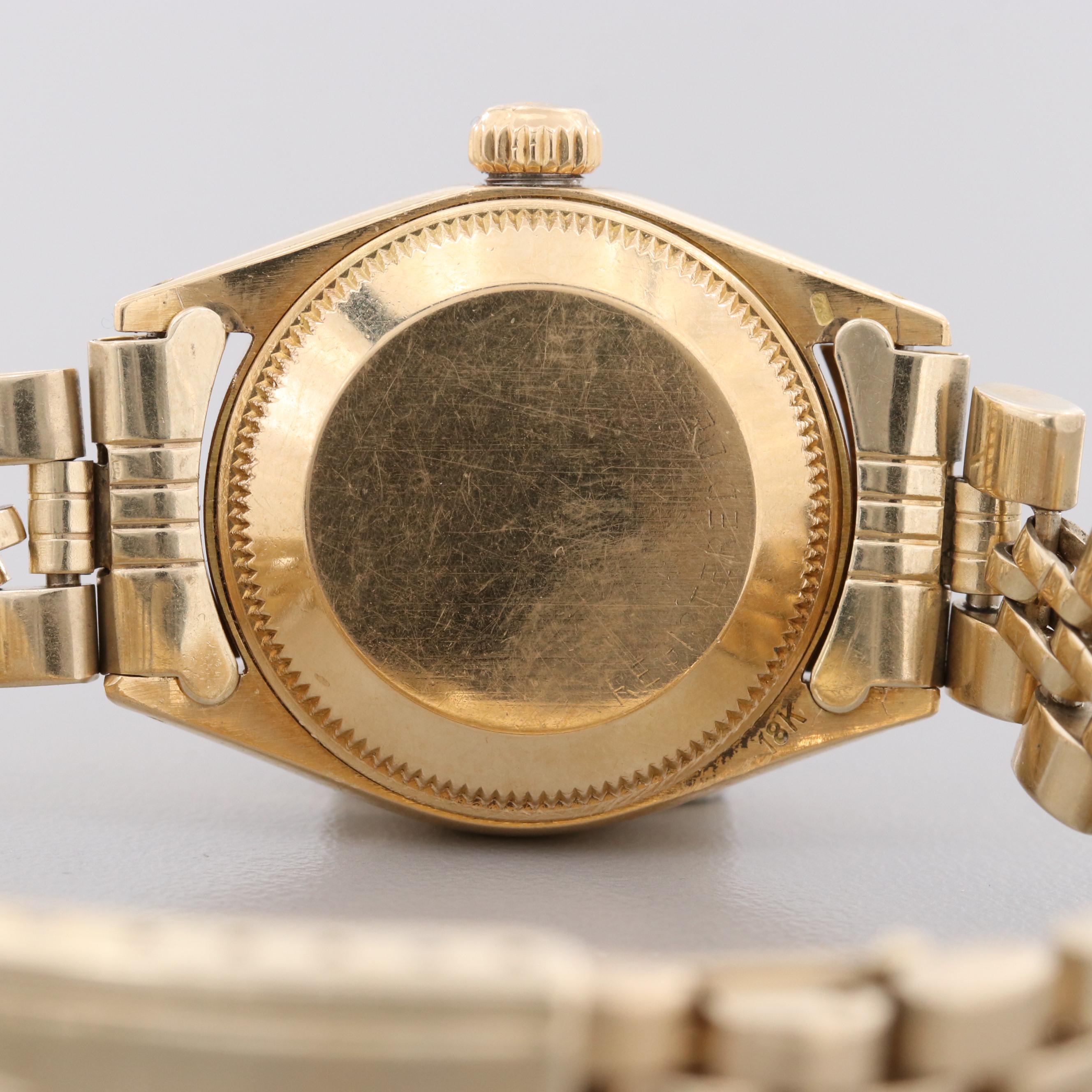 Rolex Datejust 18K Yellow Gold Watch With 14K Jubilee Bracelet, 1971