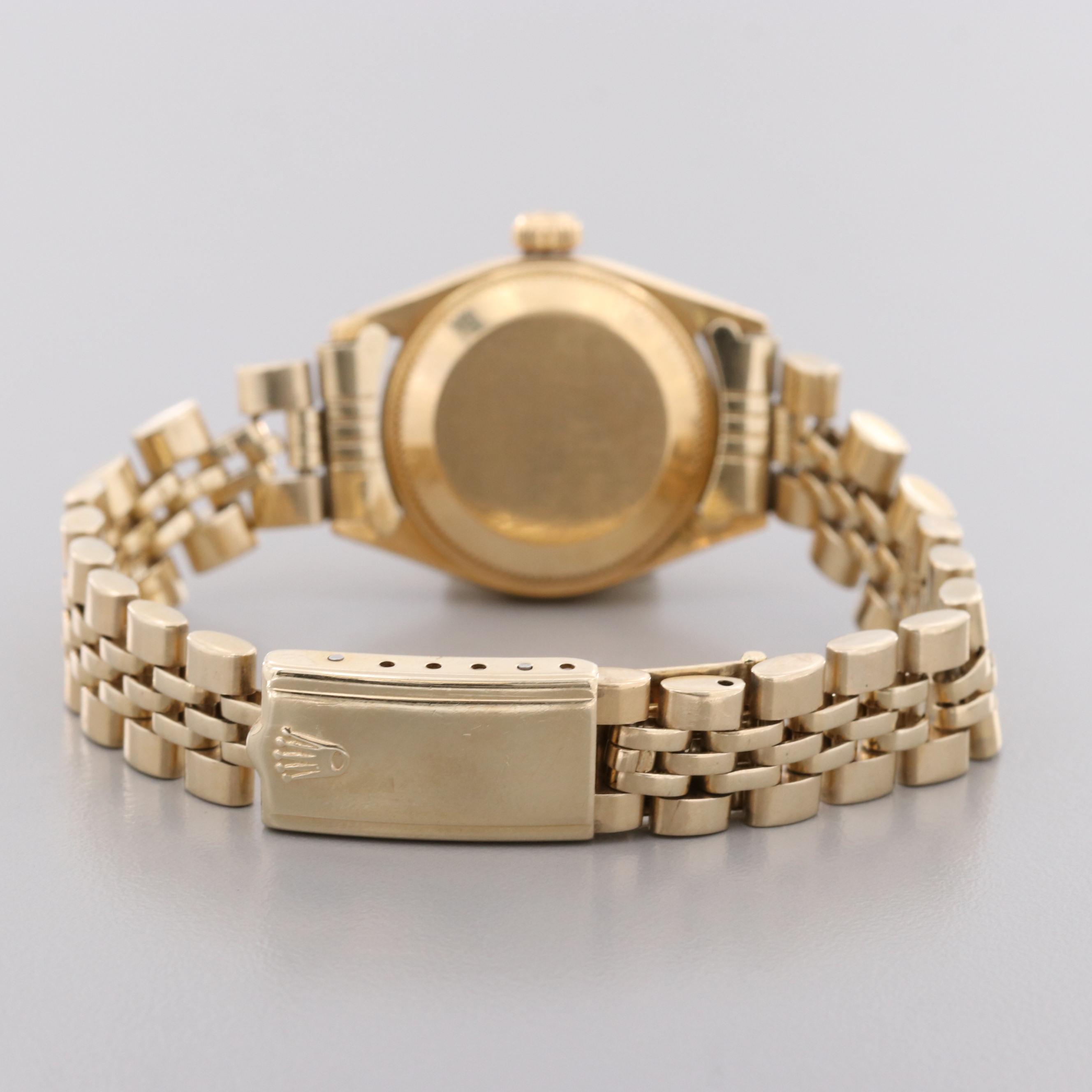Rolex Datejust 18K Yellow Gold Watch With 14K Jubilee Bracelet, 1971