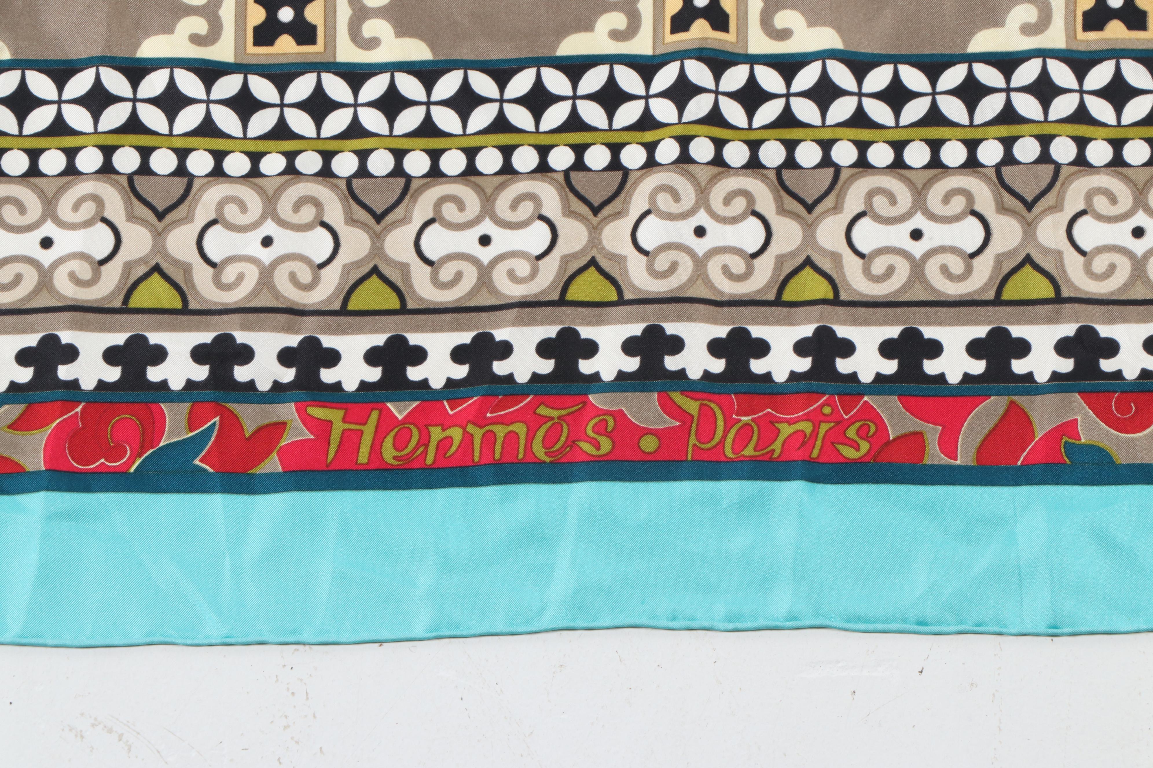 Hermès “Le Femme aux Semelles de Vente” Silk Shawl by Aline Honore