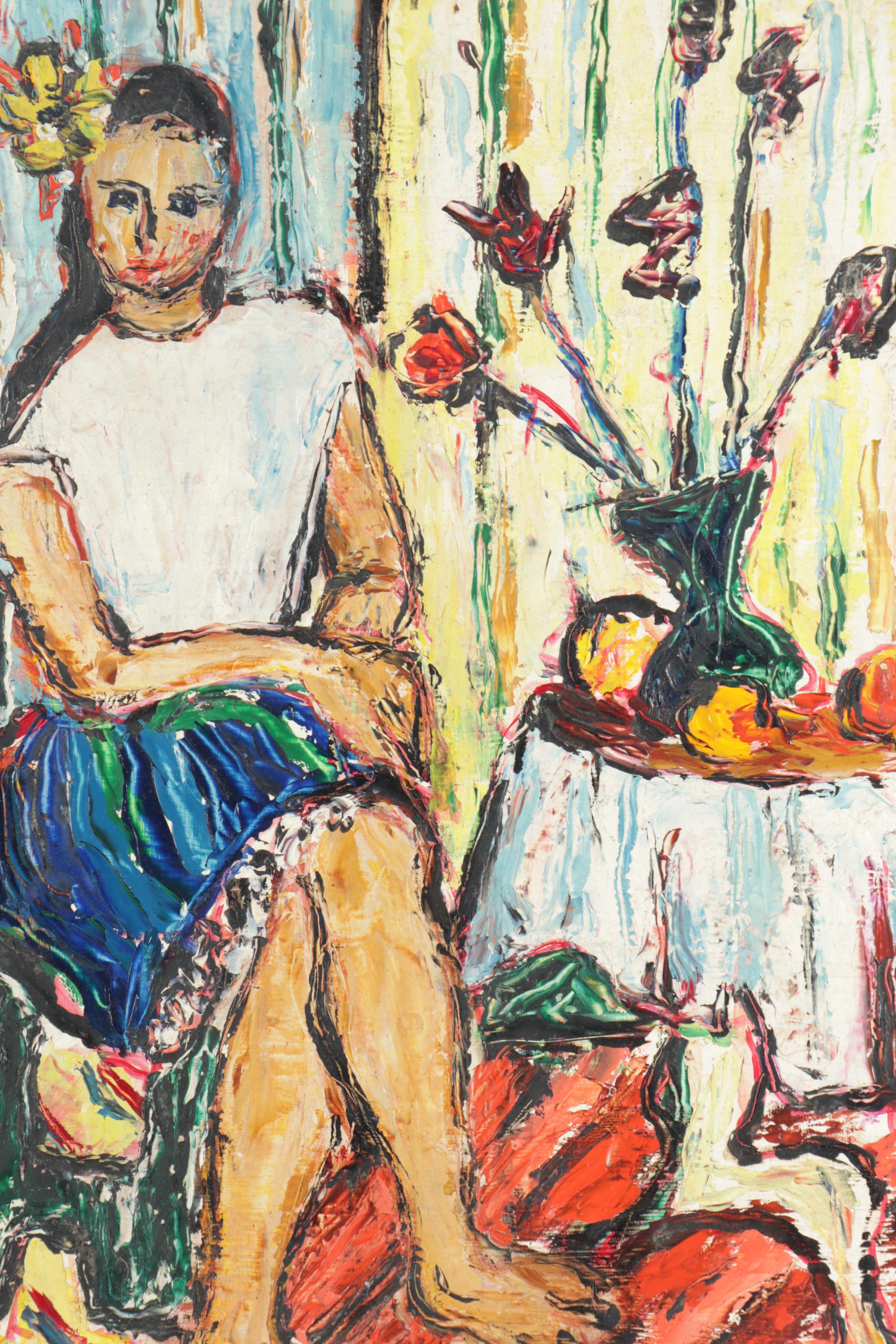 20th Century Figural Oil Painting