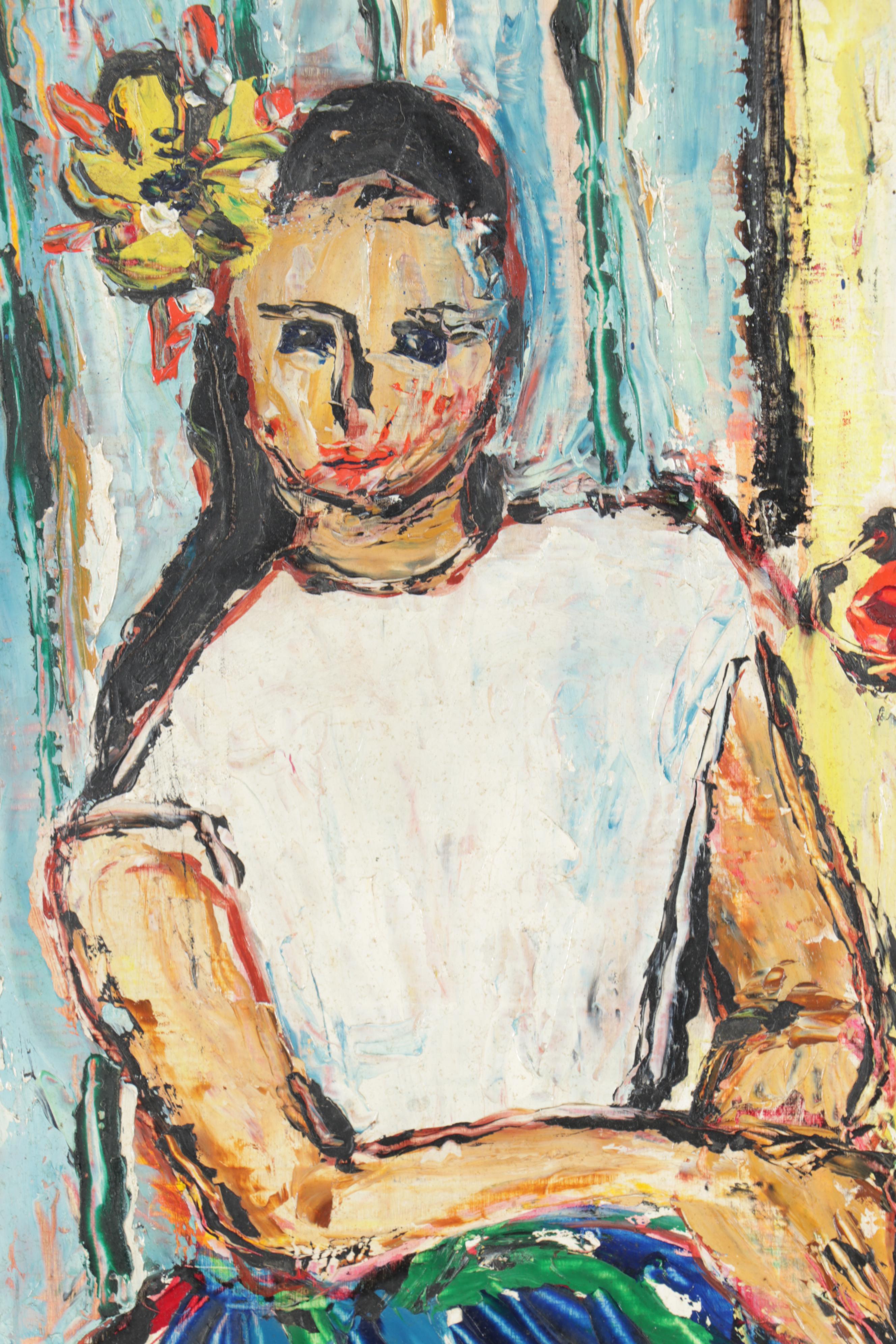 20th Century Figural Oil Painting