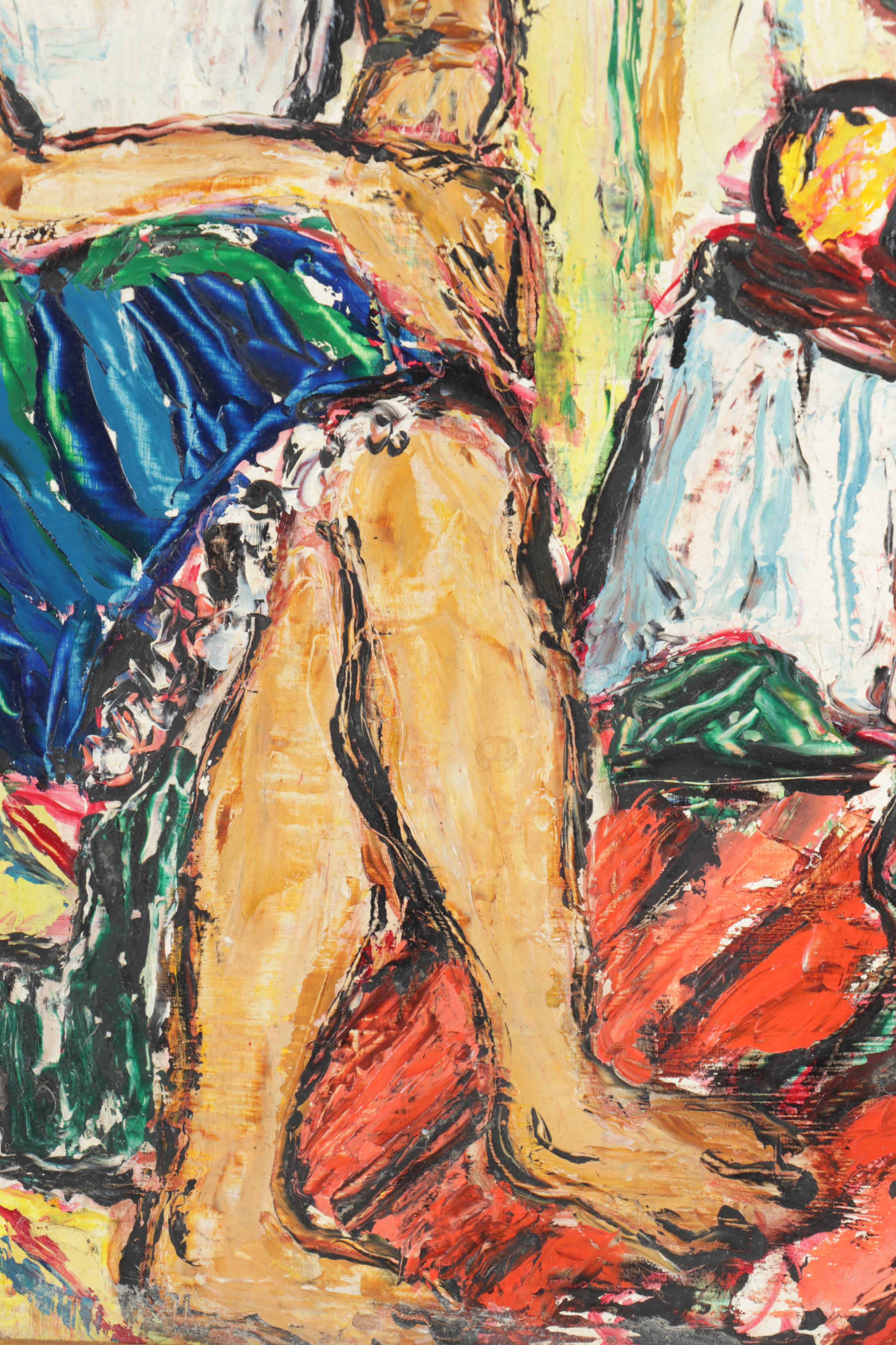 20th Century Figural Oil Painting