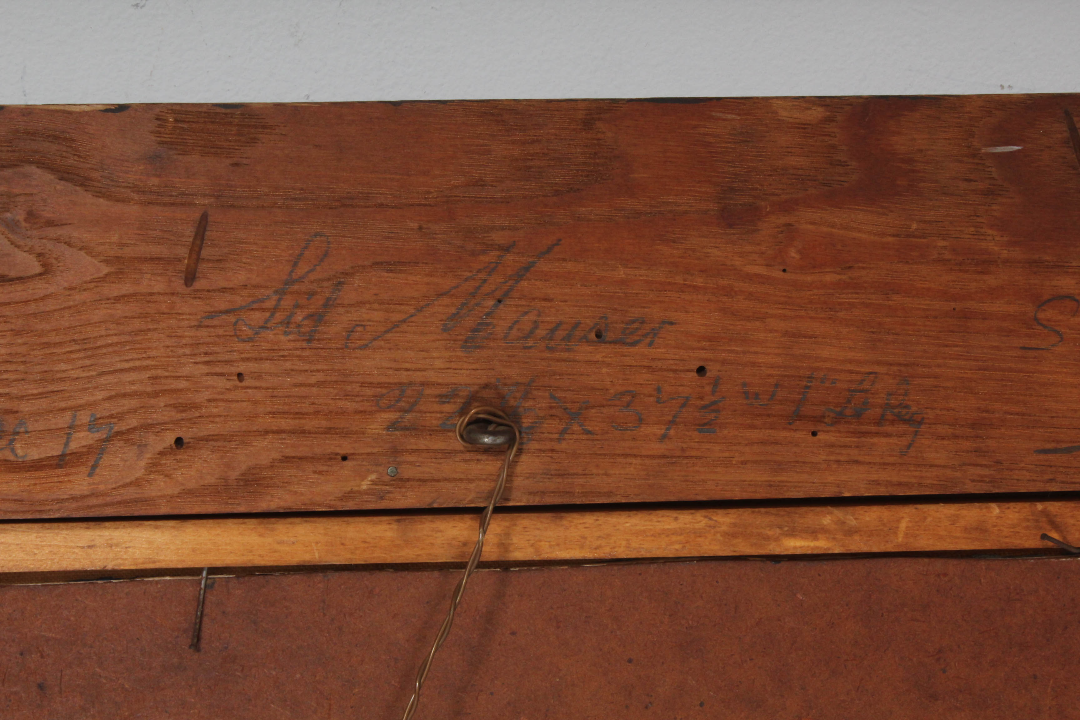 Sid Maurer Mid Century Etched Oil Painting