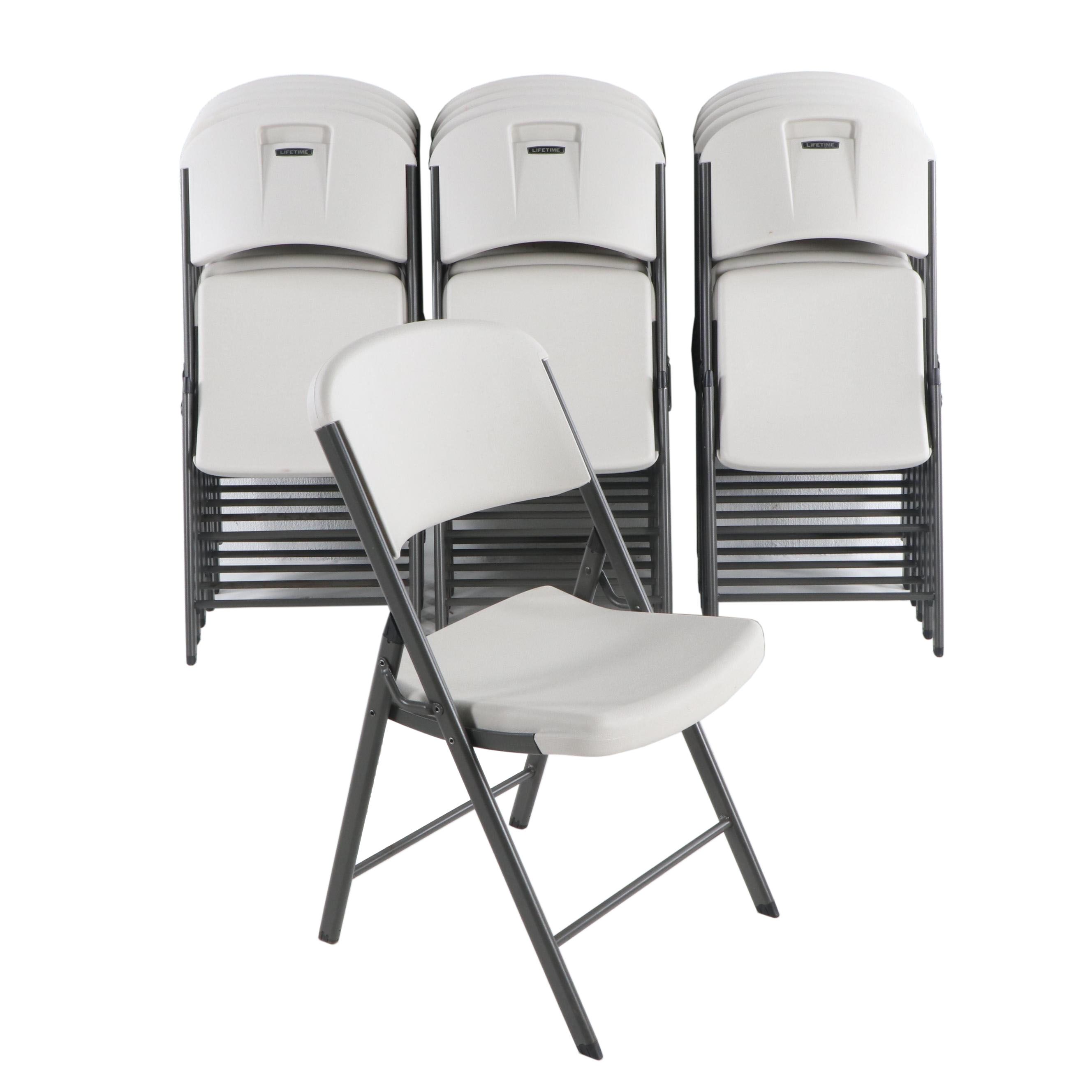 Set of Sixteen Lifetime Folding Chairs