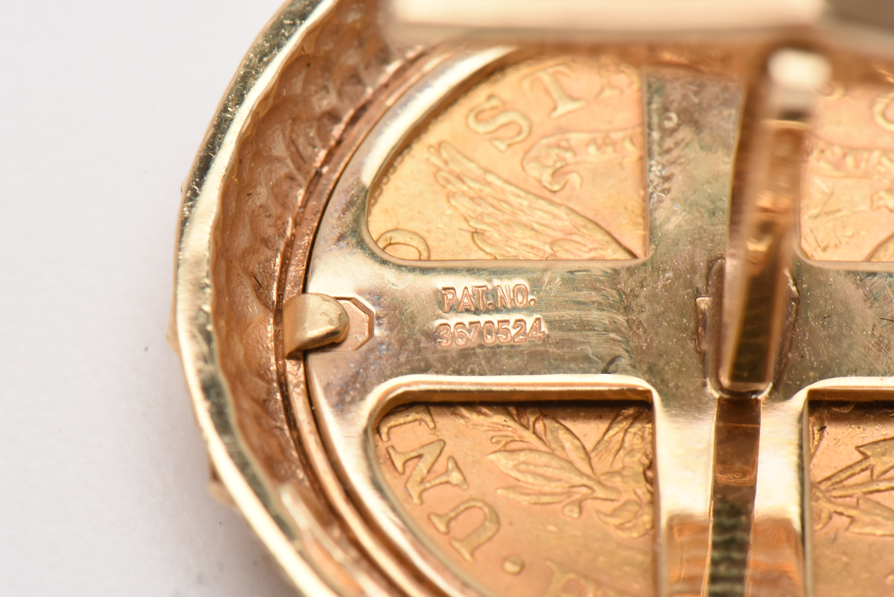 14K Yellow Gold Cufflinks with 1882 and 1885-S $5 Liberty Head Gold Coins