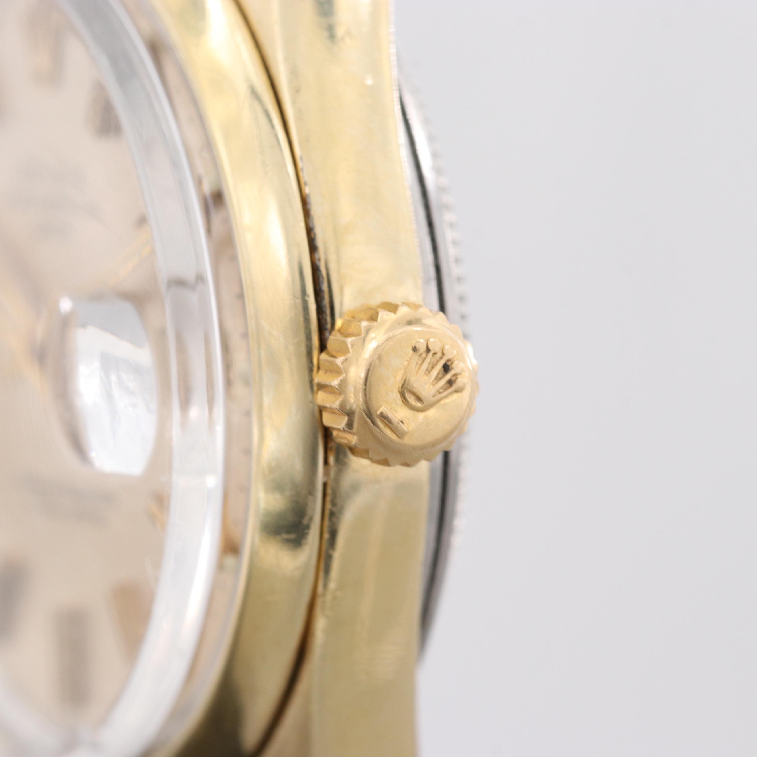 Vintage Rolex Oyster Perpetual Date Gold Shell Automatic Watch