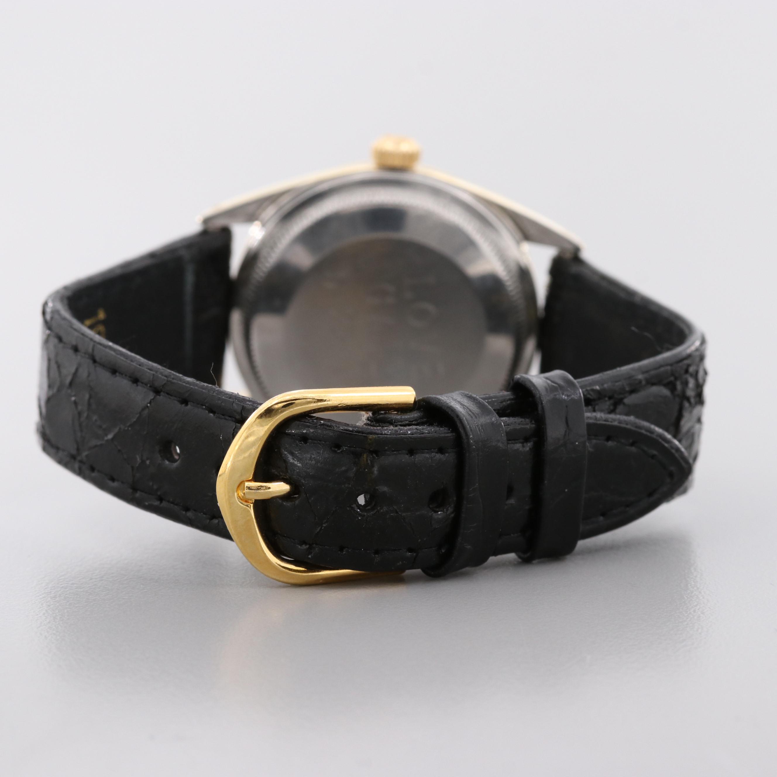 Vintage Rolex Oyster Perpetual Date Gold Shell Automatic Watch