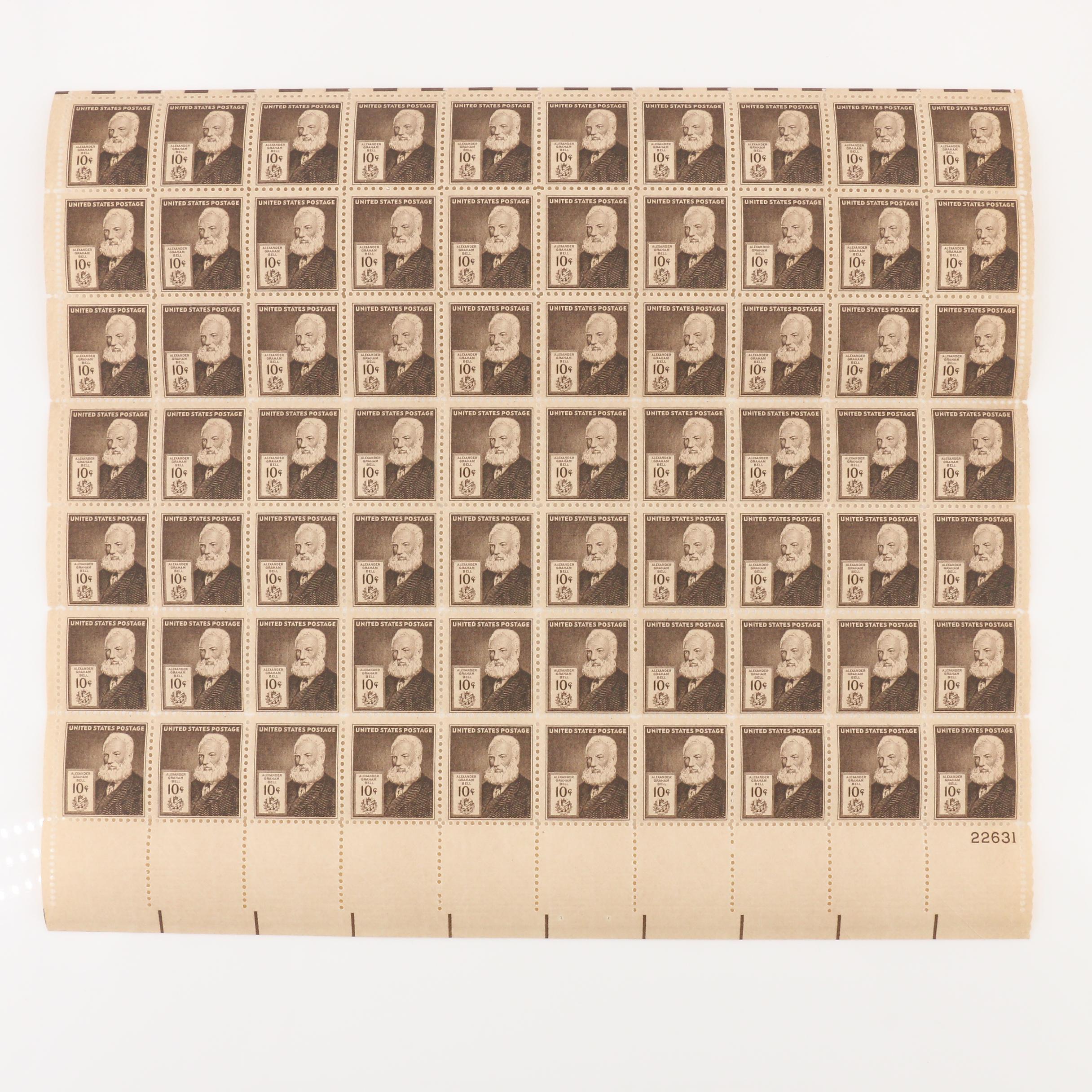 Group of Three Harco Mint Sheet Files with Sheets of U.S. Postage Stamps