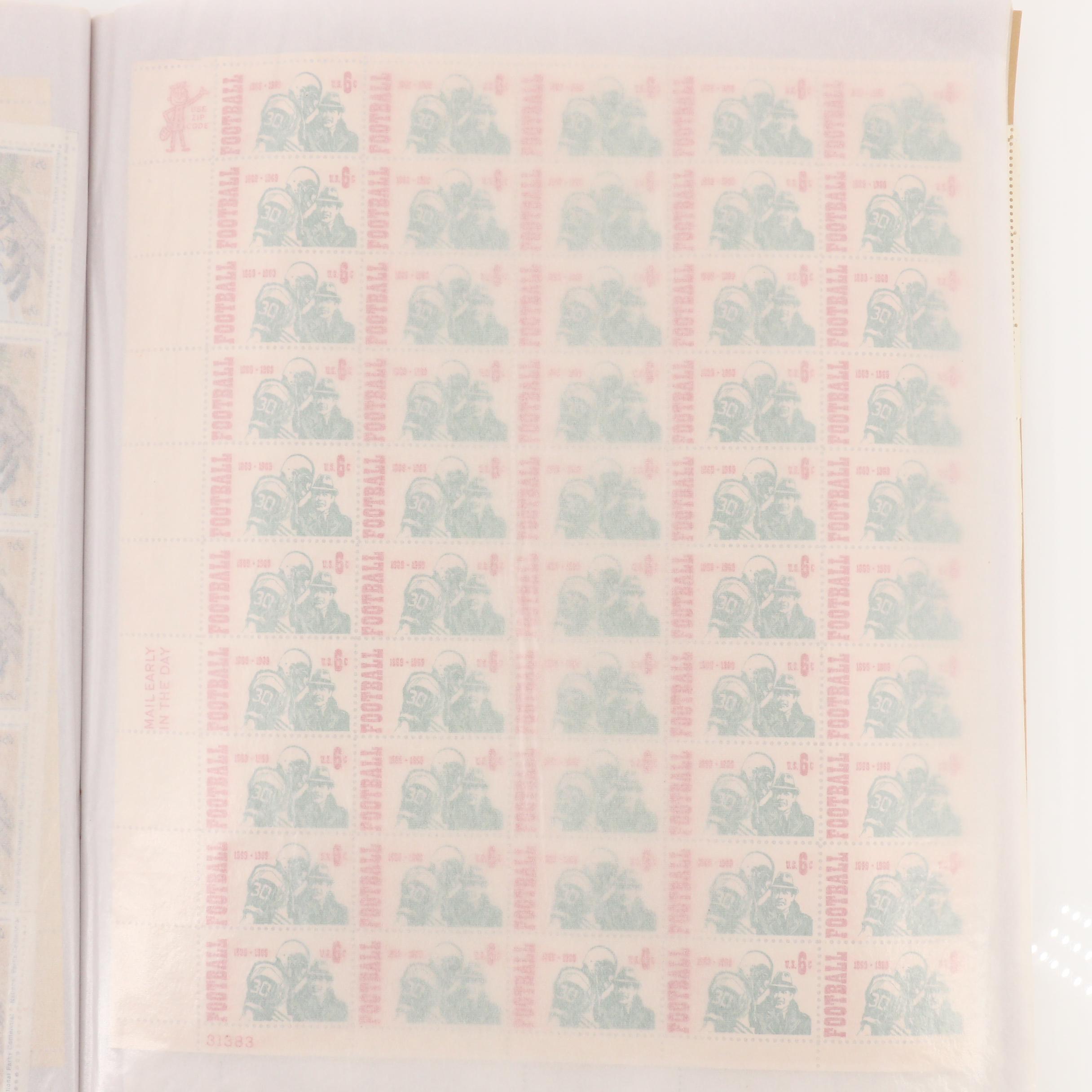 Group of Three Harco Mint Sheet Files with Sheets of U.S. Postage Stamps