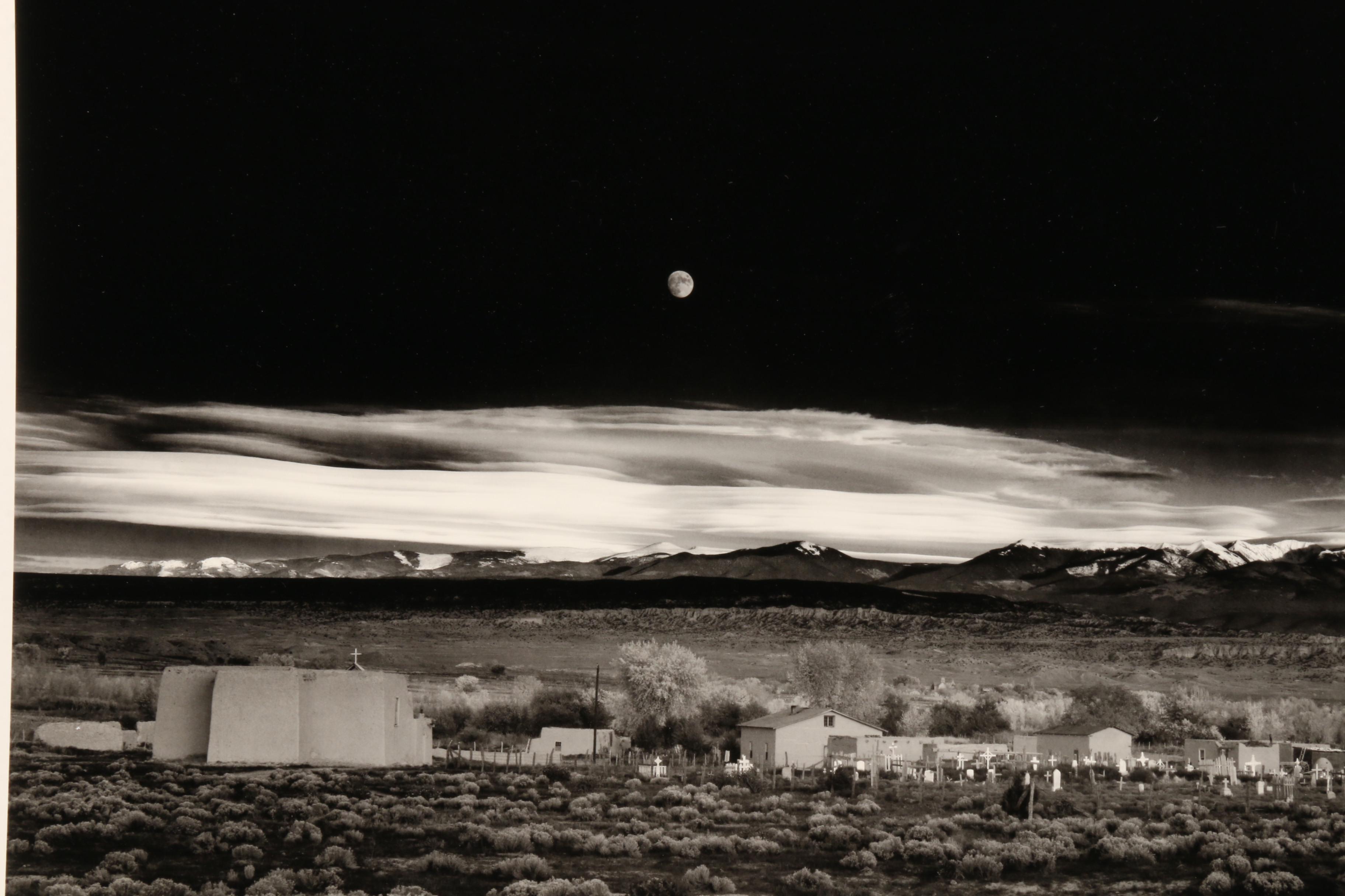 Reproduction Print After Ansel Adams "Moonrise Over Hernandez New Mexico"
