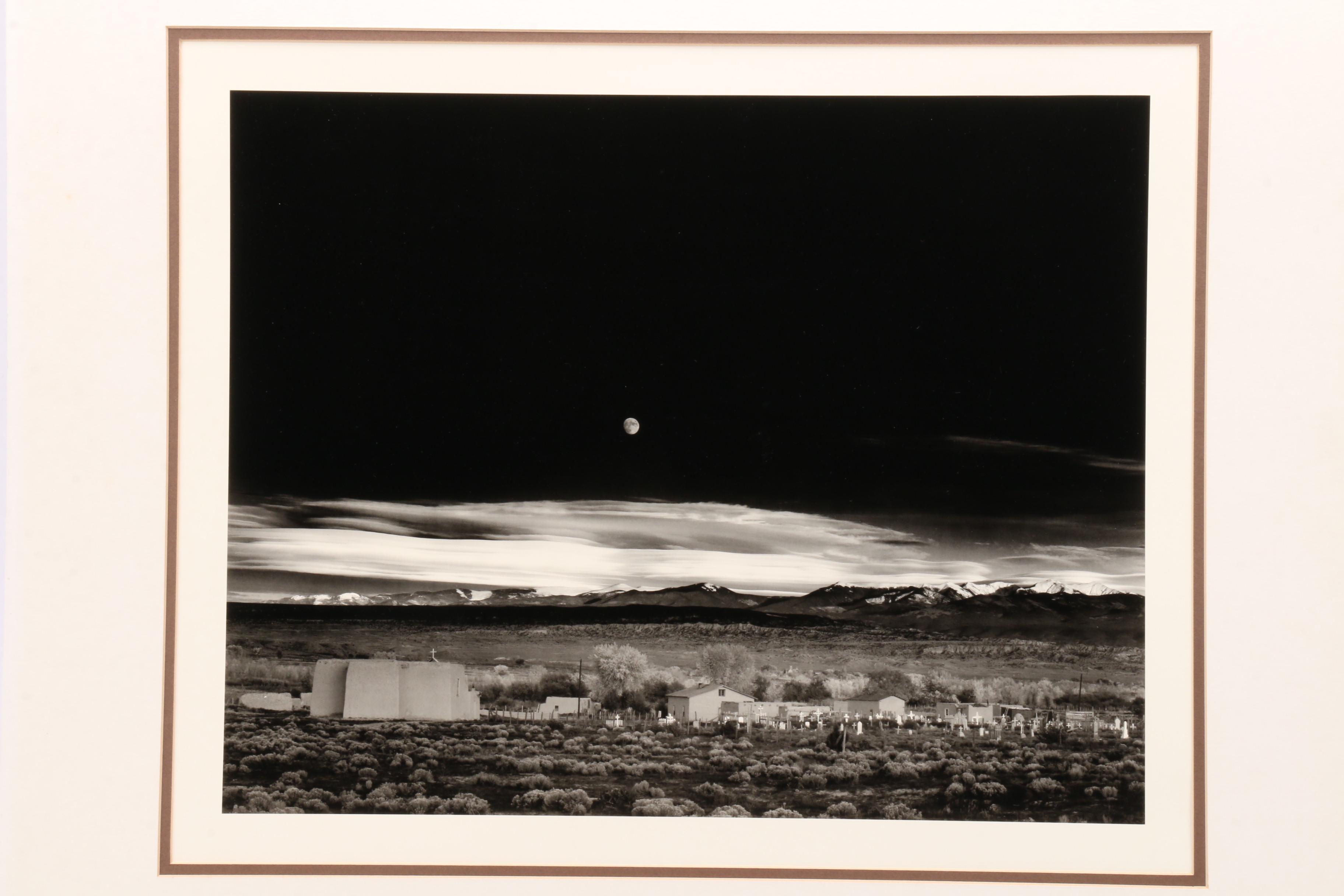 Reproduction Print After Ansel Adams "Moonrise Over Hernandez New Mexico"