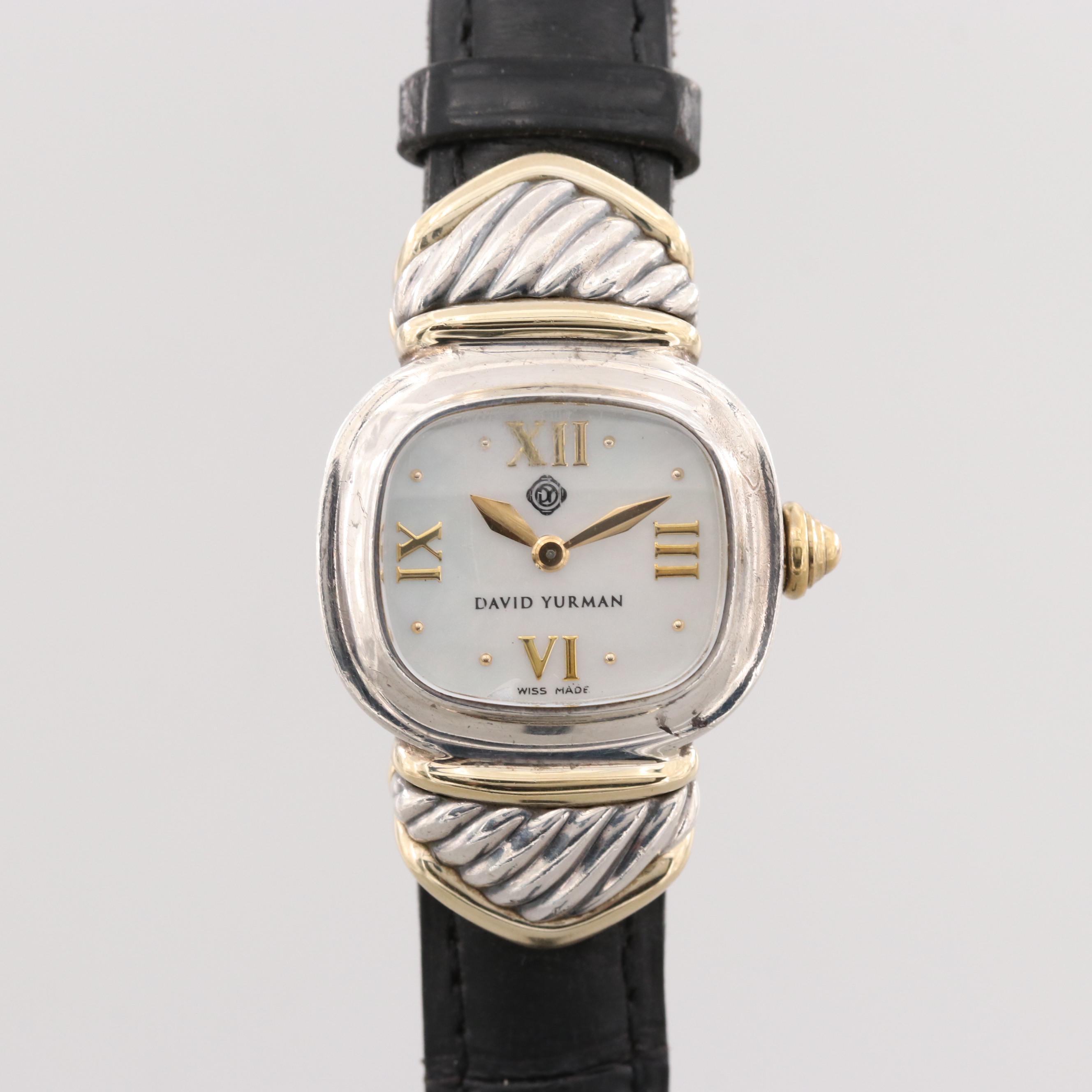 David Yurman Cable Sterling Silver and 14K Yellow Gold Watch